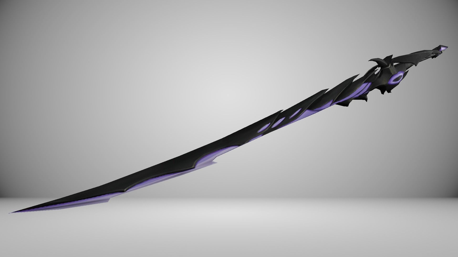 Futuristic Sword Low-poly 3D model_7