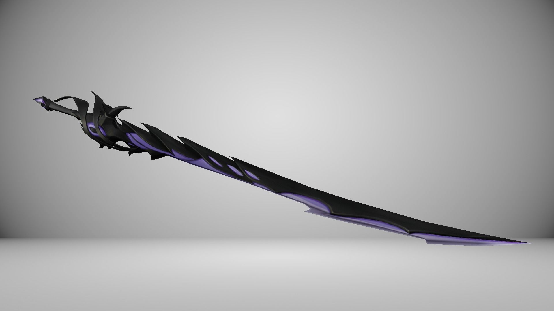 Futuristic Sword Low-poly 3D model_1