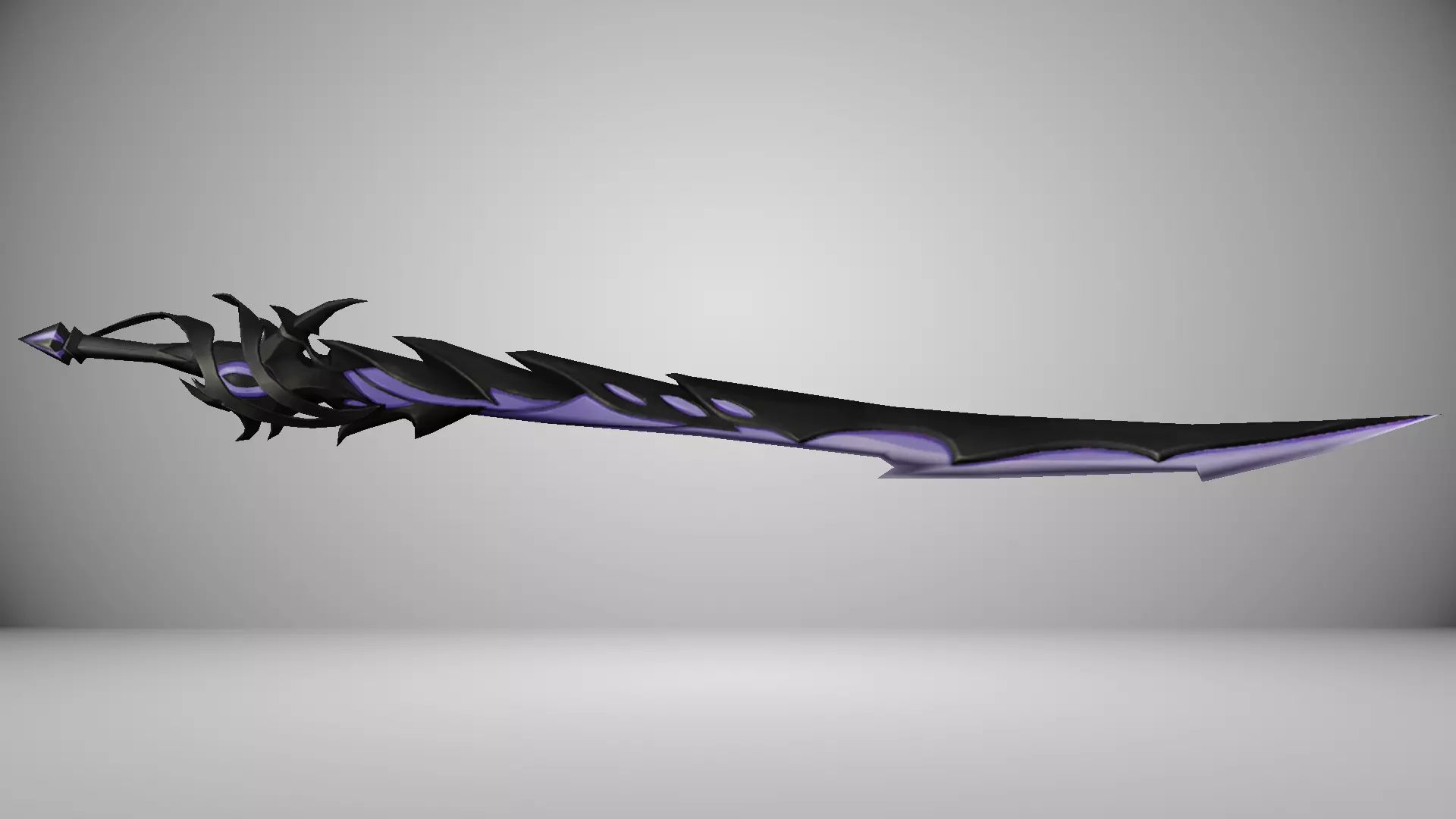 Futuristic Sword Low-poly 3D model_0