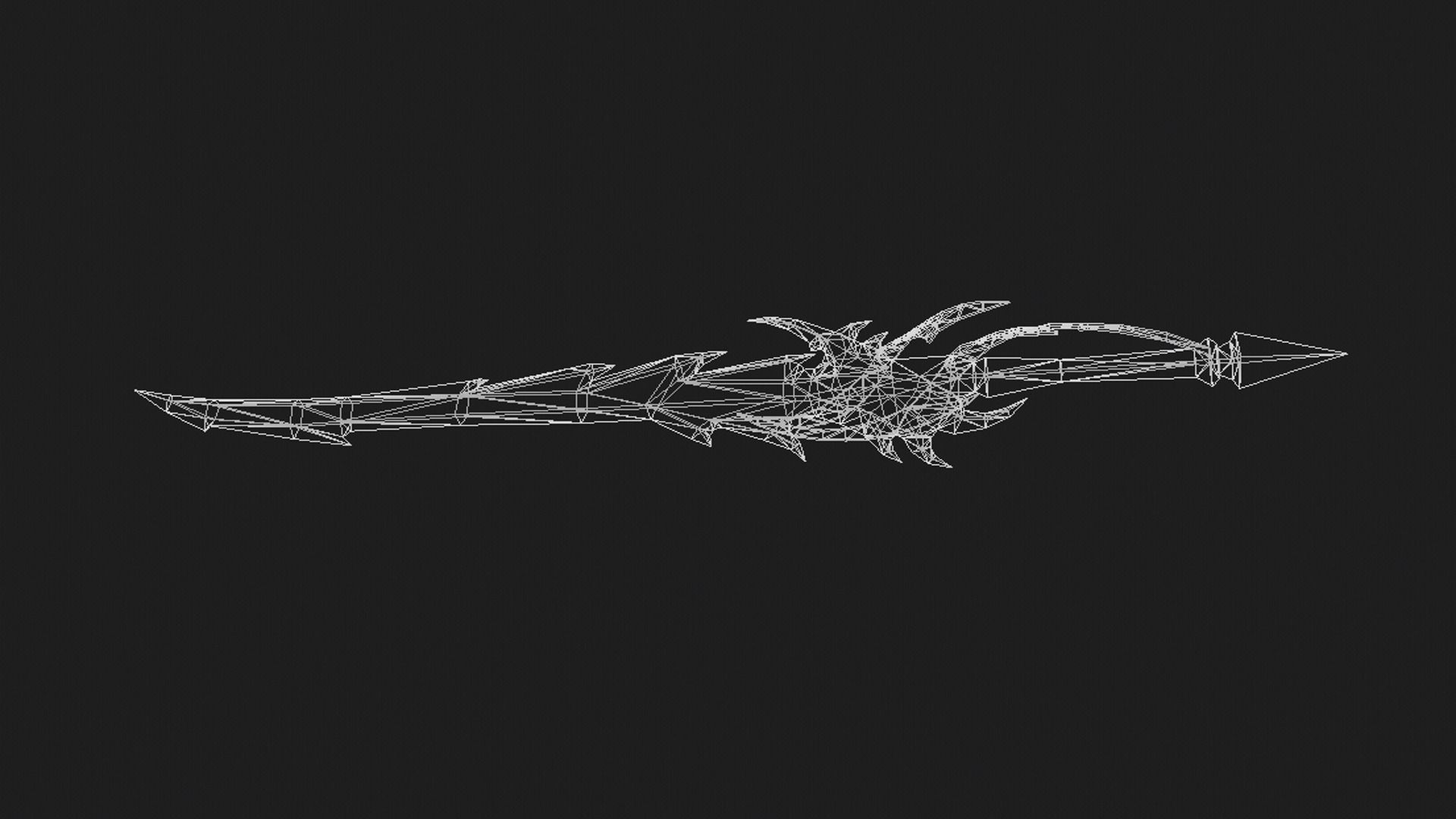 Futuristic Sword Low-poly 3D model_4