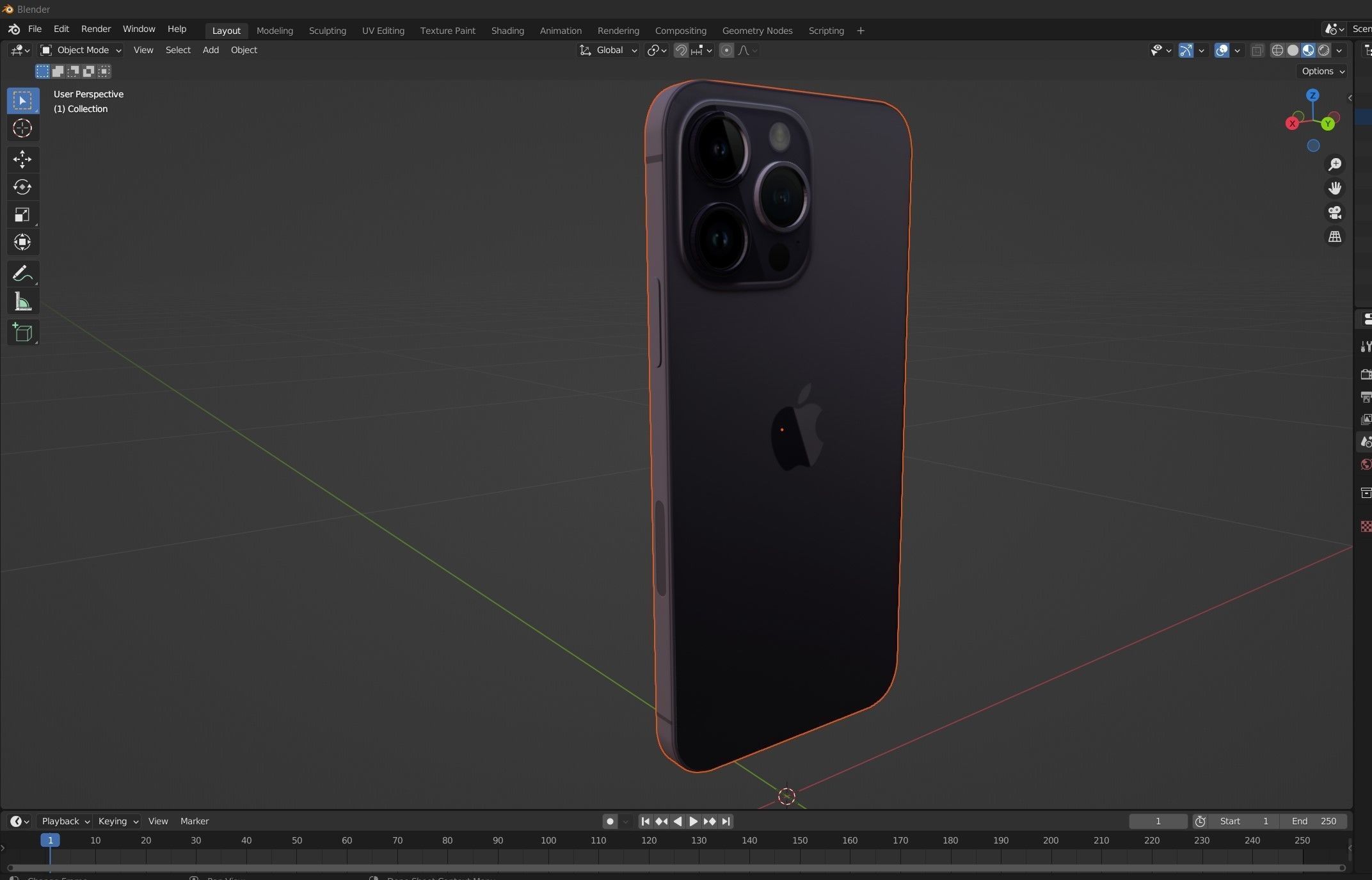 iPhone 14 Pro Max Deep Purple 3D model_18