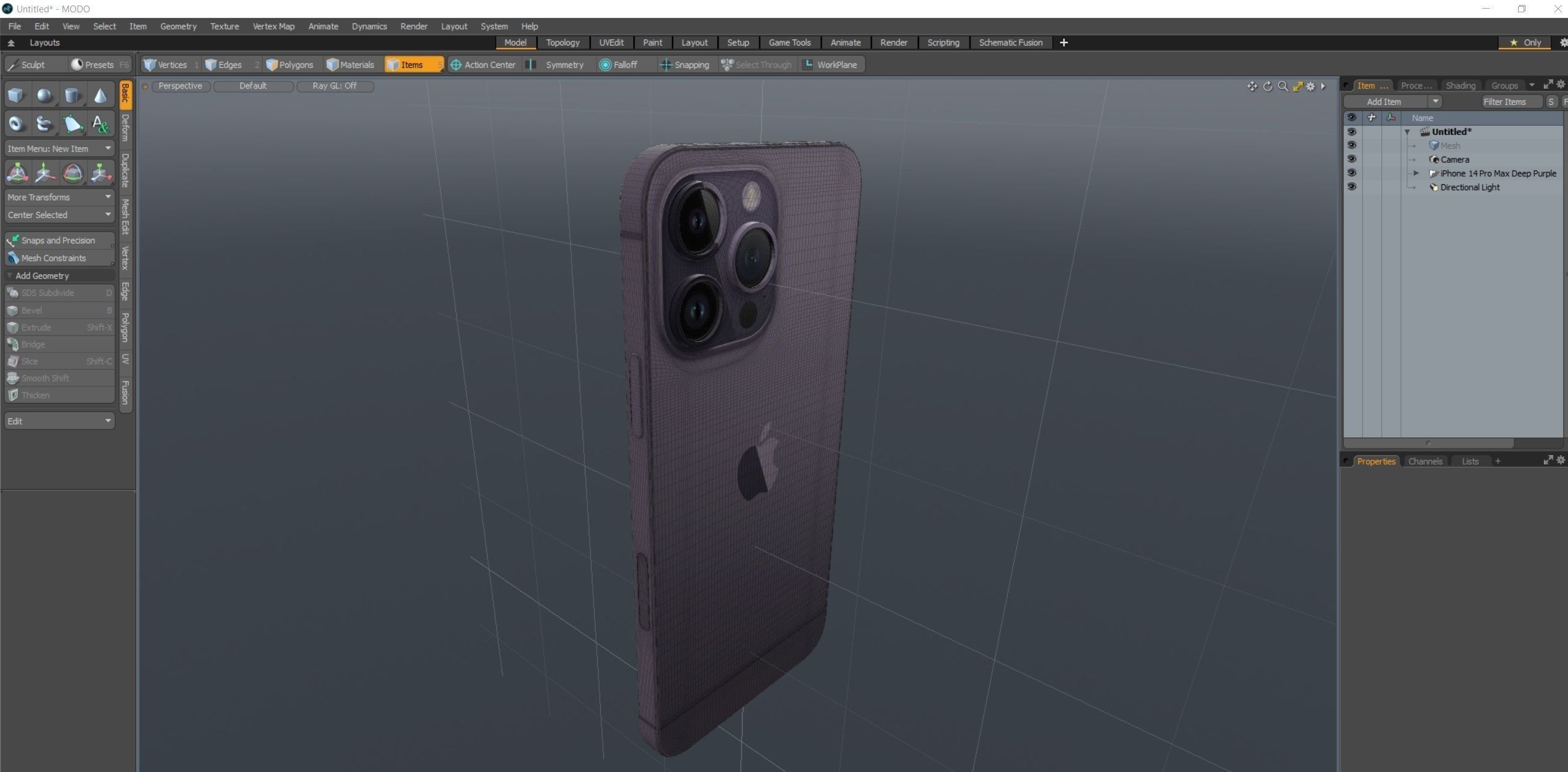 iPhone 14 Pro Max Deep Purple 3D model_19