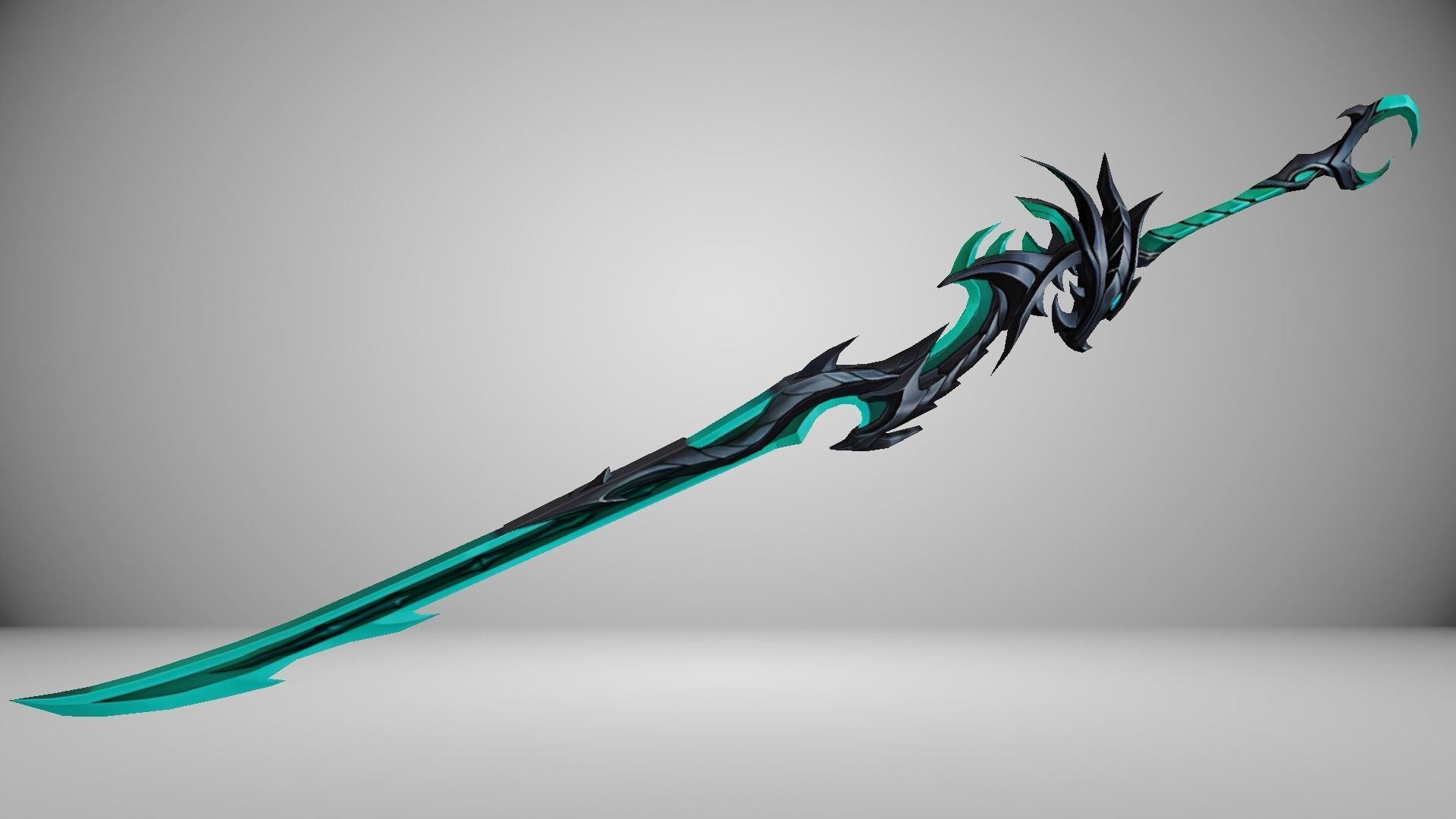 Futuristic Sword Low-poly 3D model_5