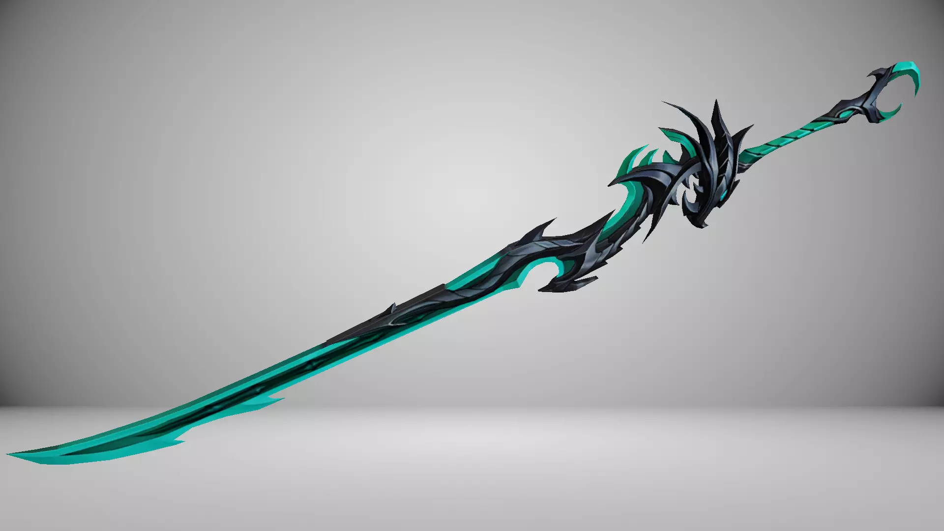 Futuristic Sword Low-poly 3D model_0