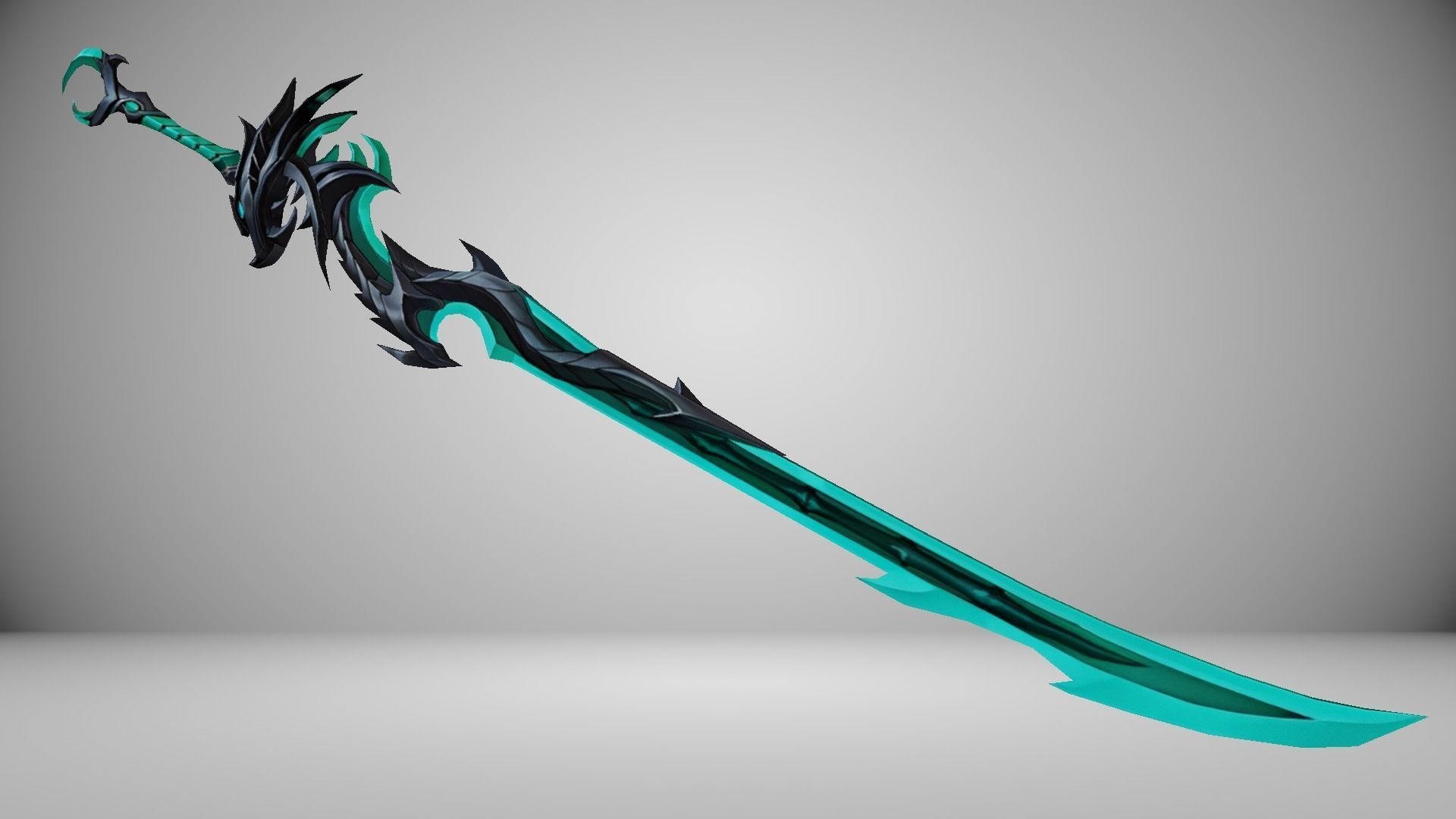 Futuristic Sword Low-poly 3D model_3