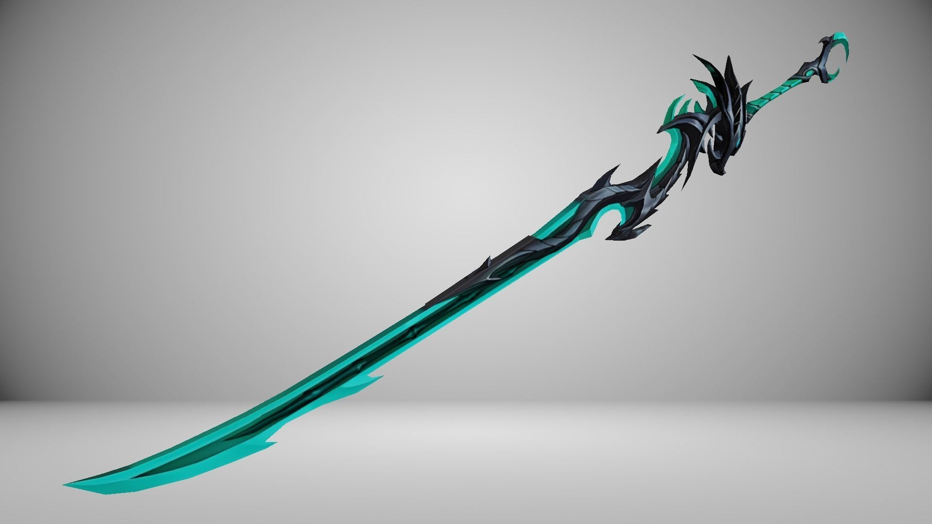 Futuristic Sword Low-poly 3D model_1