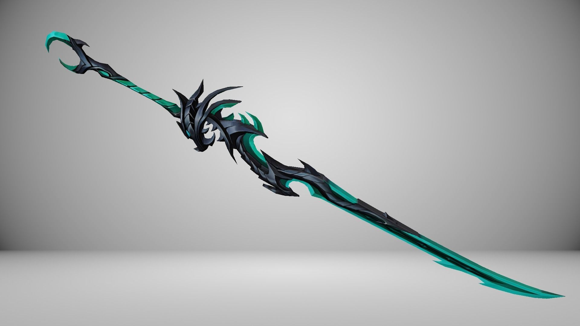 Futuristic Sword Low-poly 3D model_2