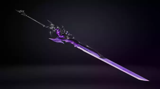 Futuristic Sword Low-poly 3D model