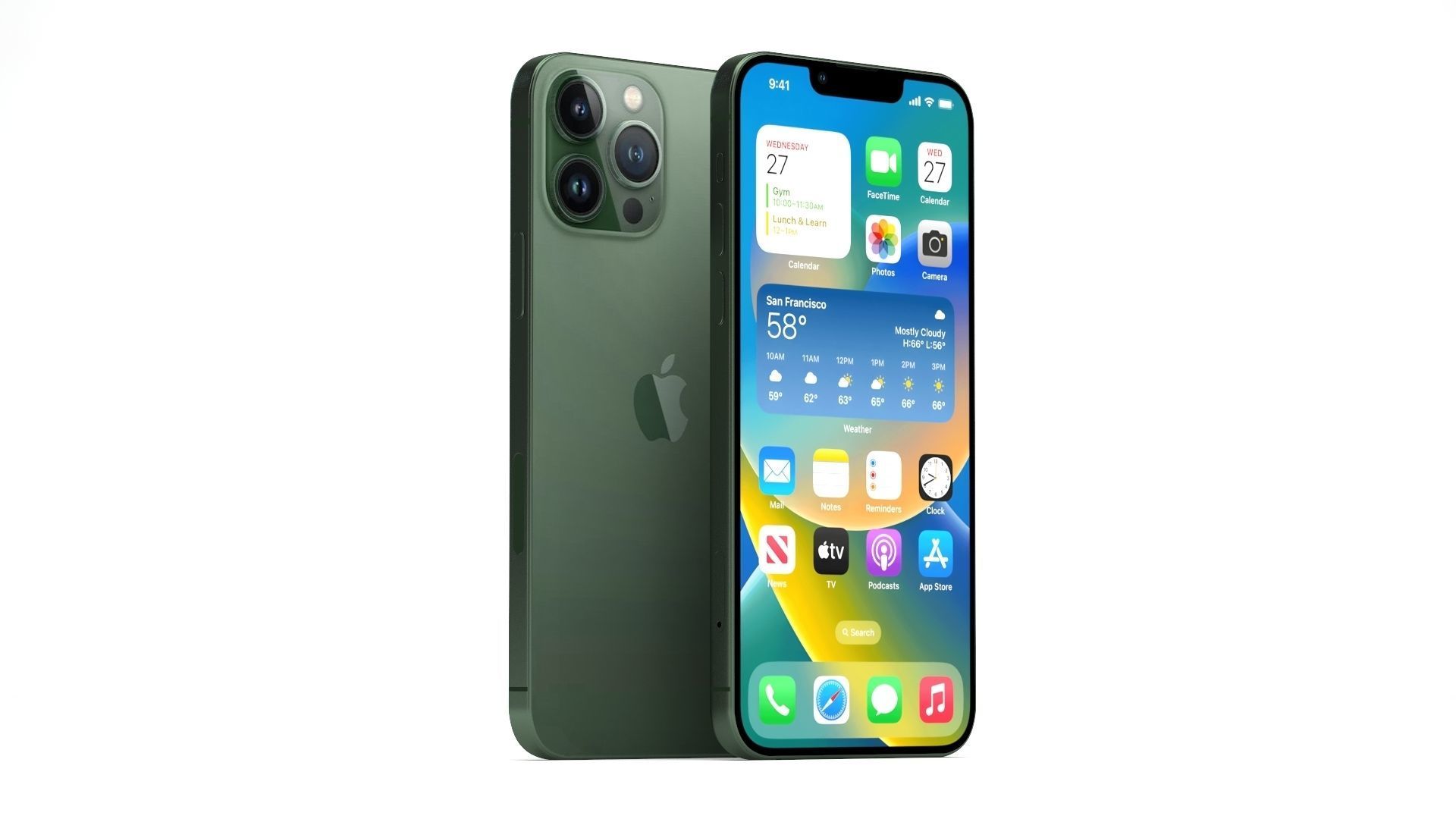 iPhone 13 Pro Max Alpine Green 3D model_1