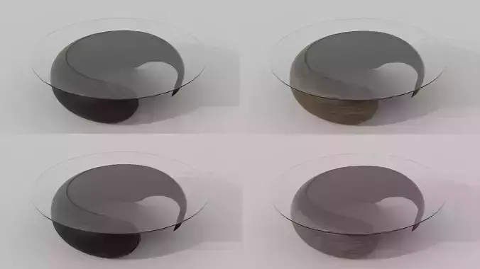 Wooden glass coffee table 