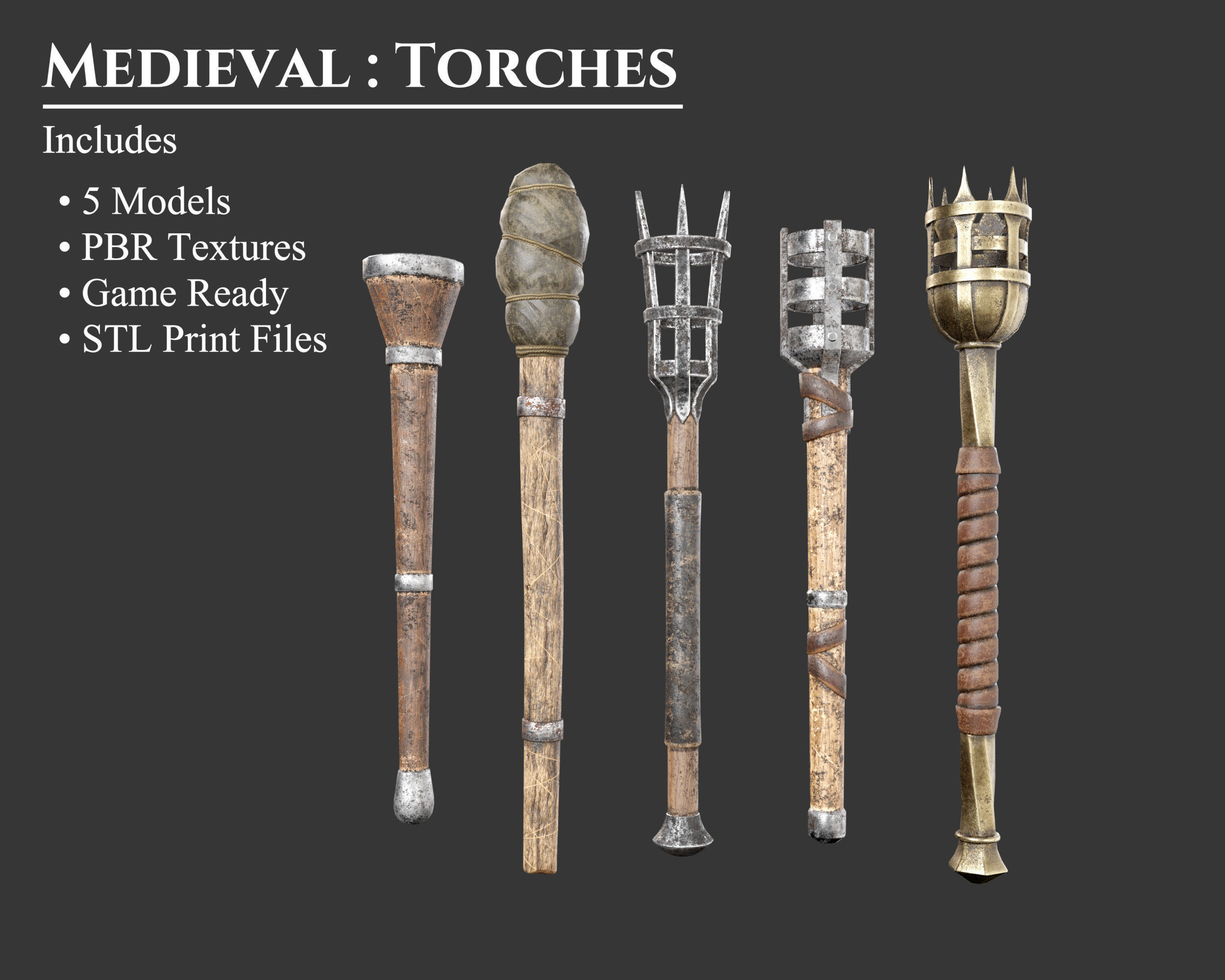 Medieval Collection Lighting Torches _1
