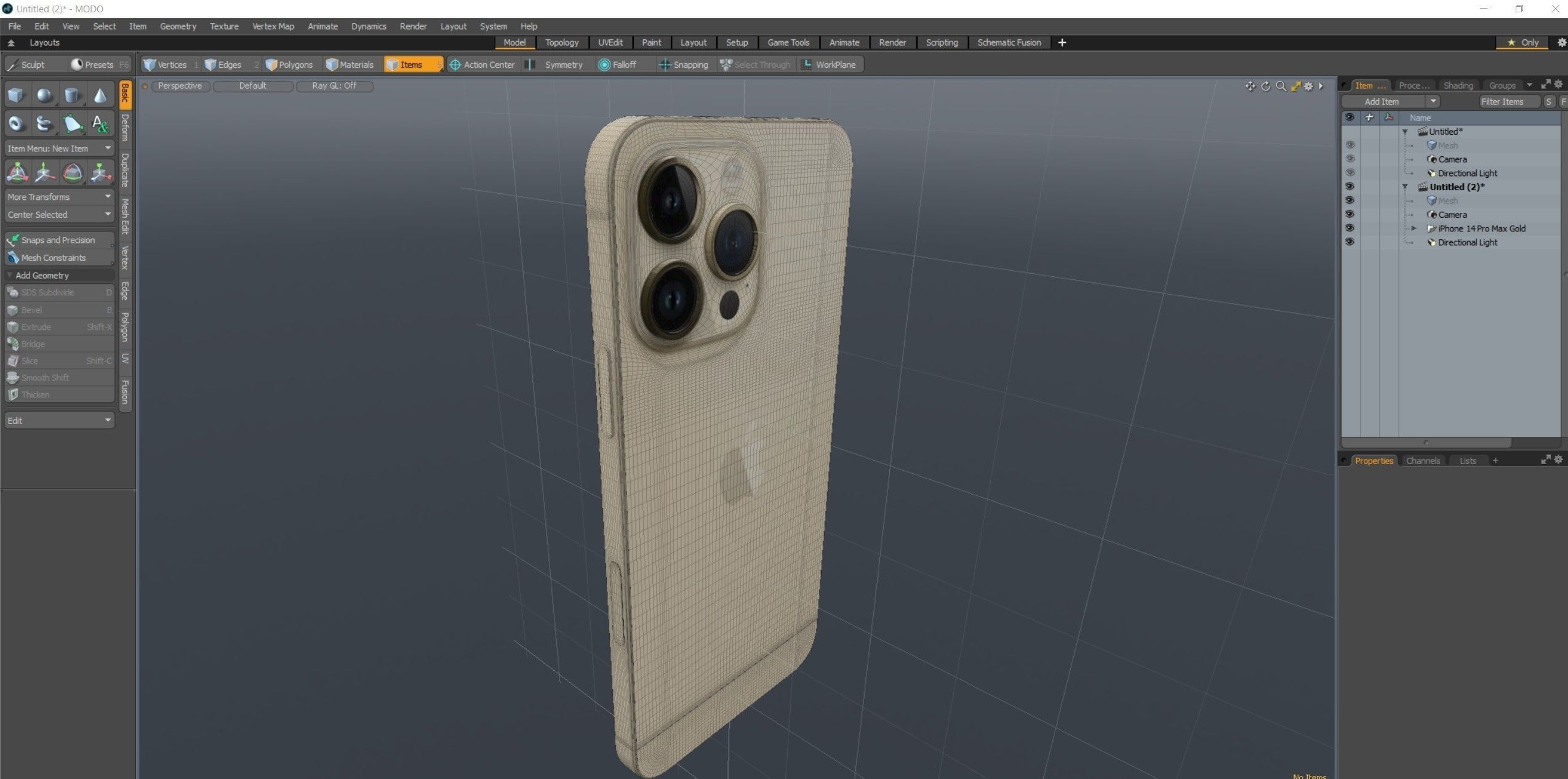 iPhone 14 Pro Max Gold 3D model_19