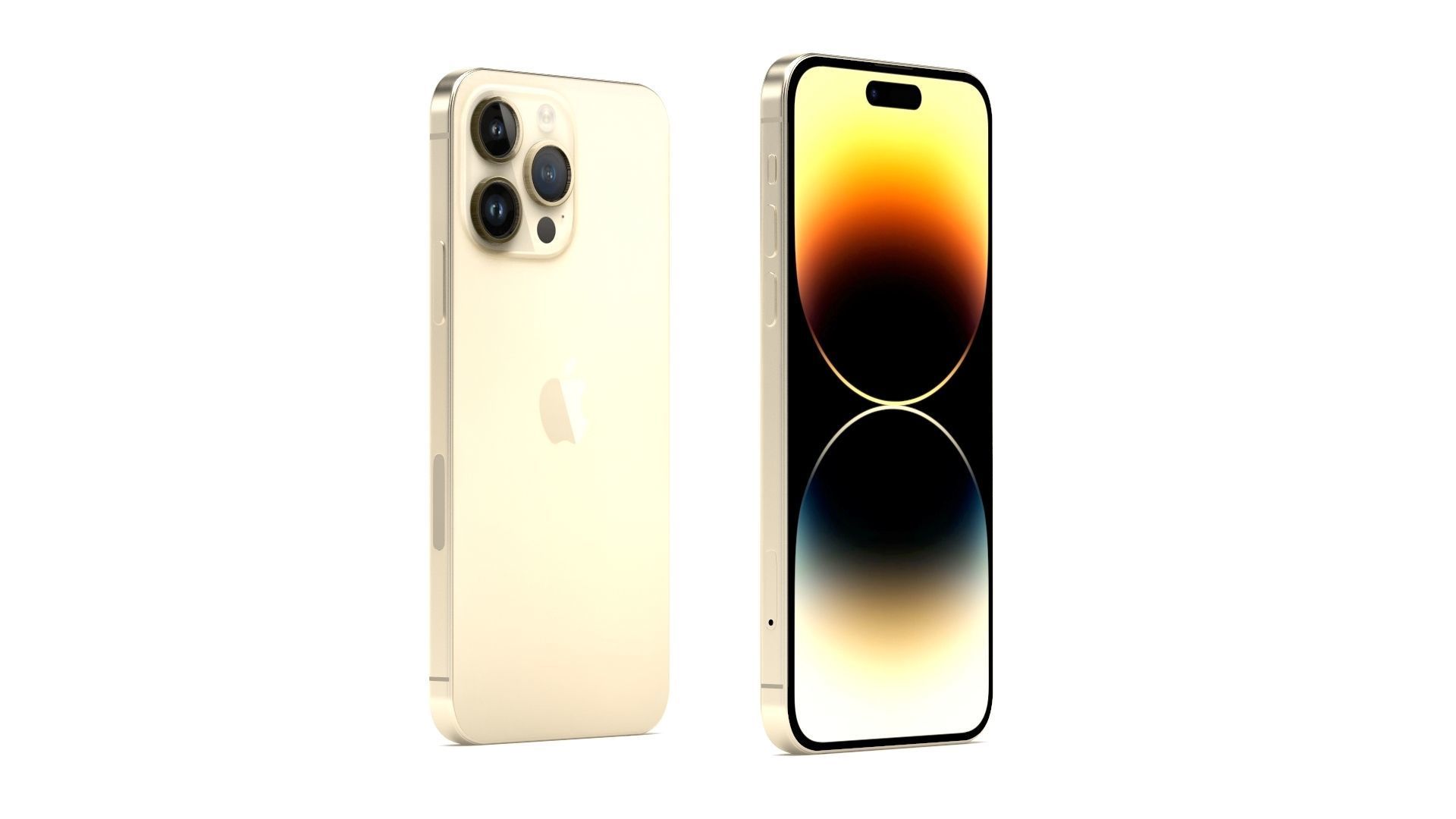 iPhone 14 Pro Max Gold 3D model_7