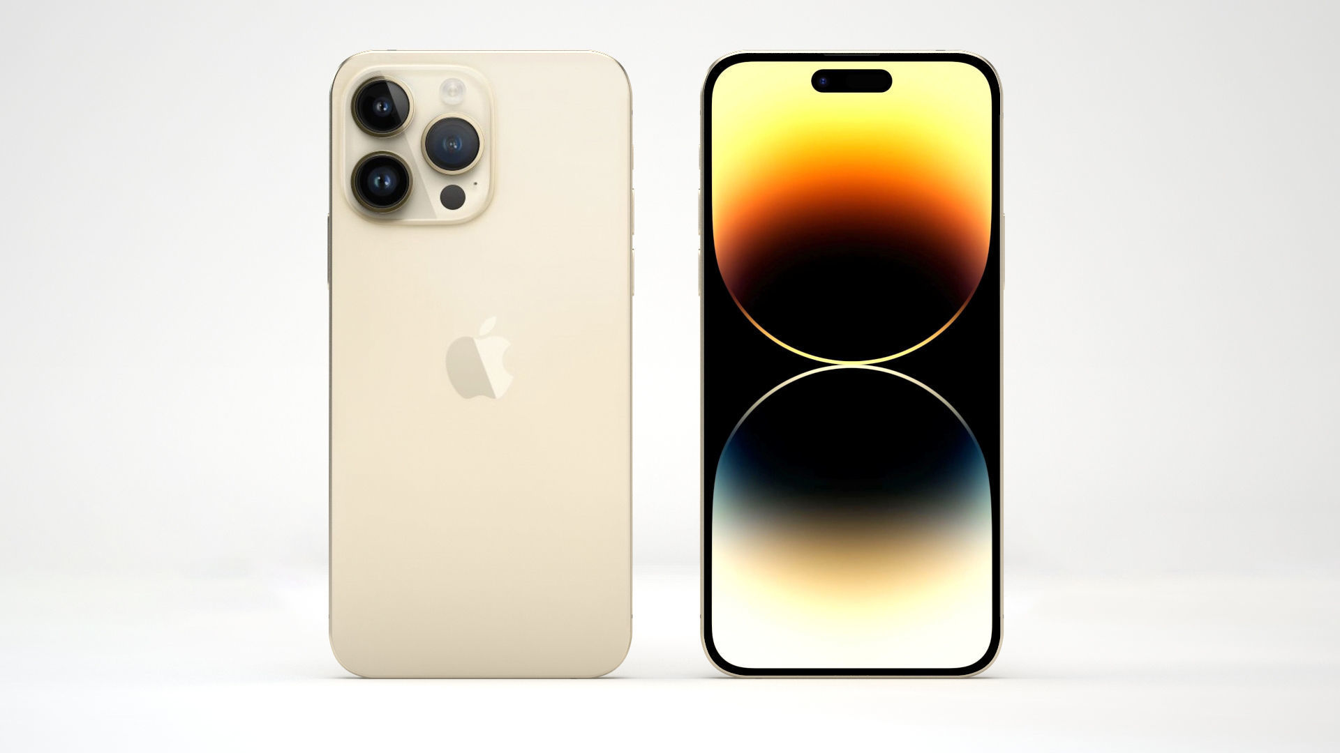 iPhone 14 Pro Max Gold 3D model_2