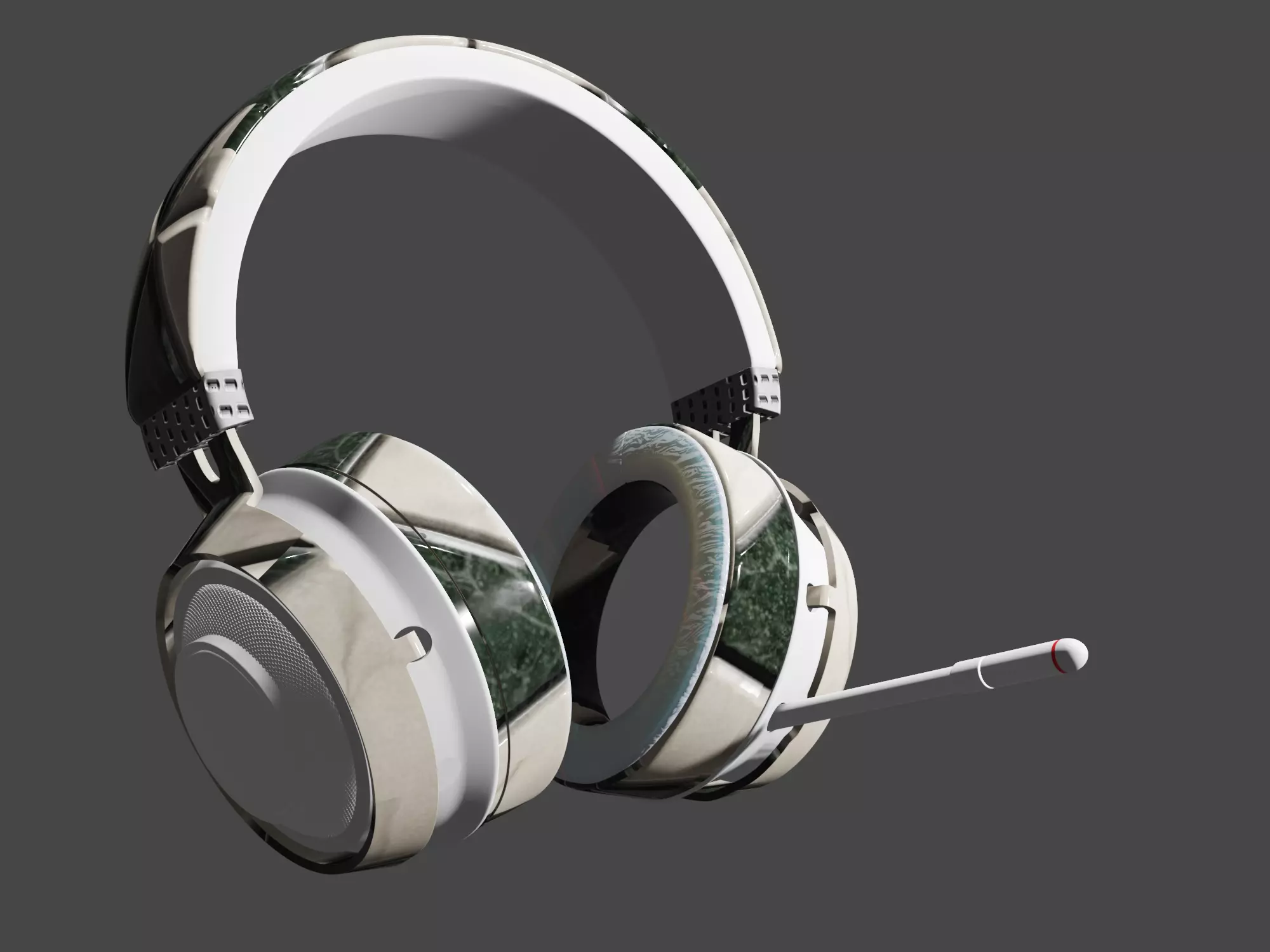 3D rendering of Bluetooth headsets with attractive models 3D model_0