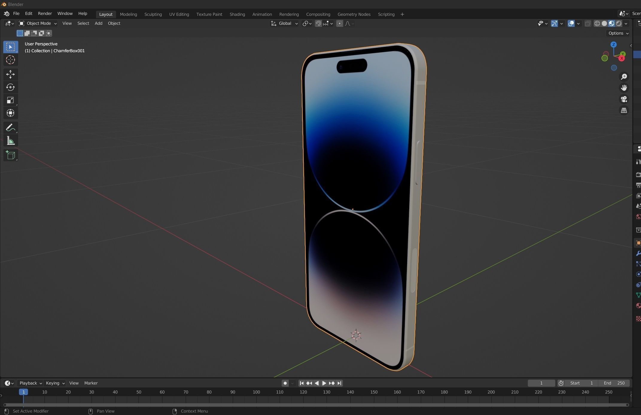 iPhone 14 Pro Max Silver 3D model_18