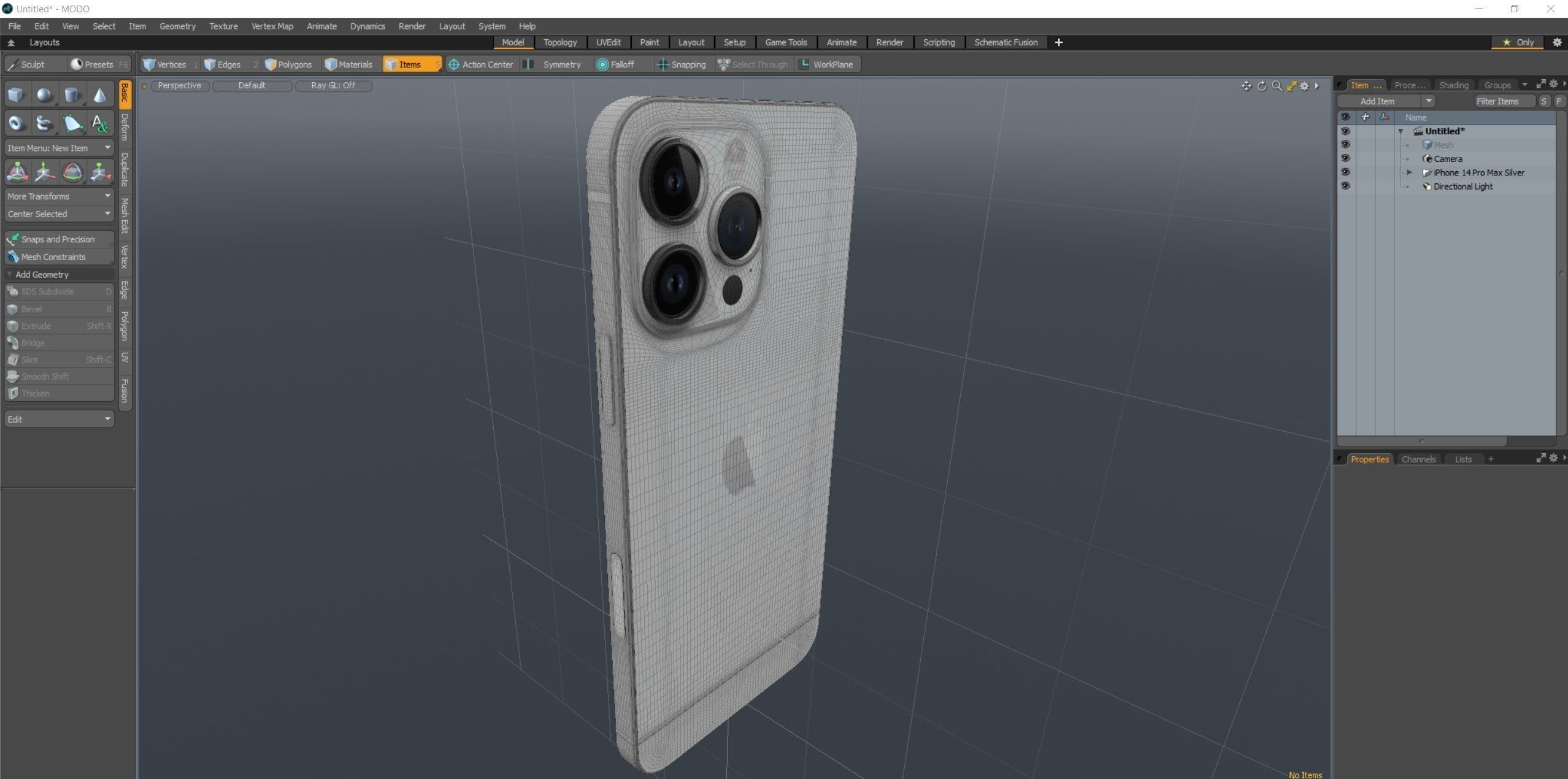 iPhone 14 Pro Max Silver 3D model_19