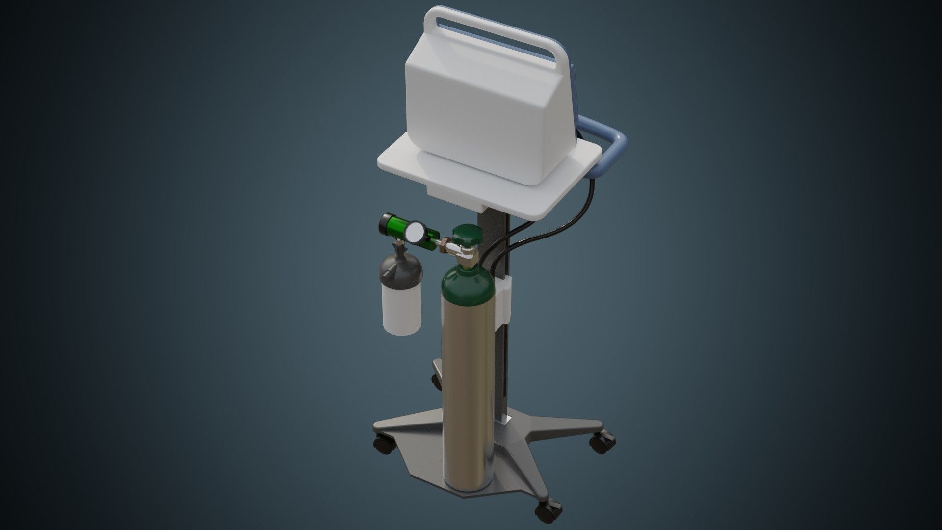 Medical Monitor 1 Basic Low-poly 3D model_2