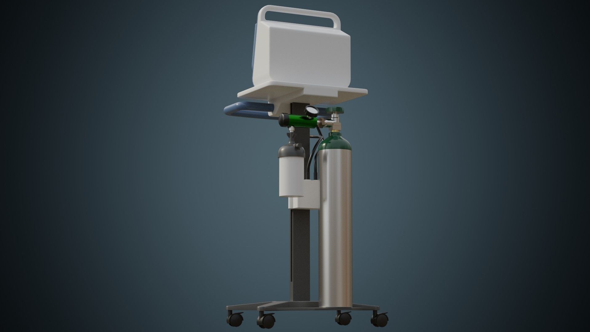 Medical Monitor 1 Basic Low-poly 3D model_3