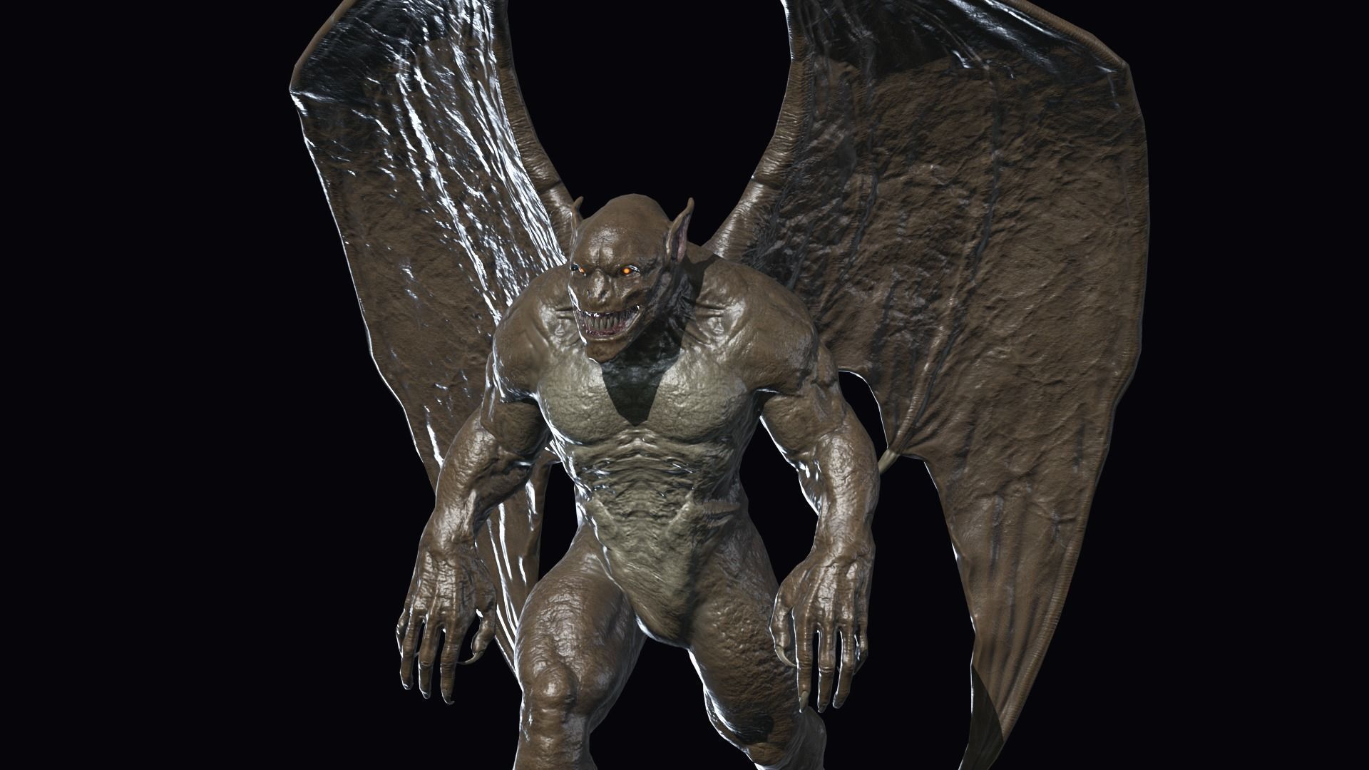 Gargoyle Low-poly 3D model_10