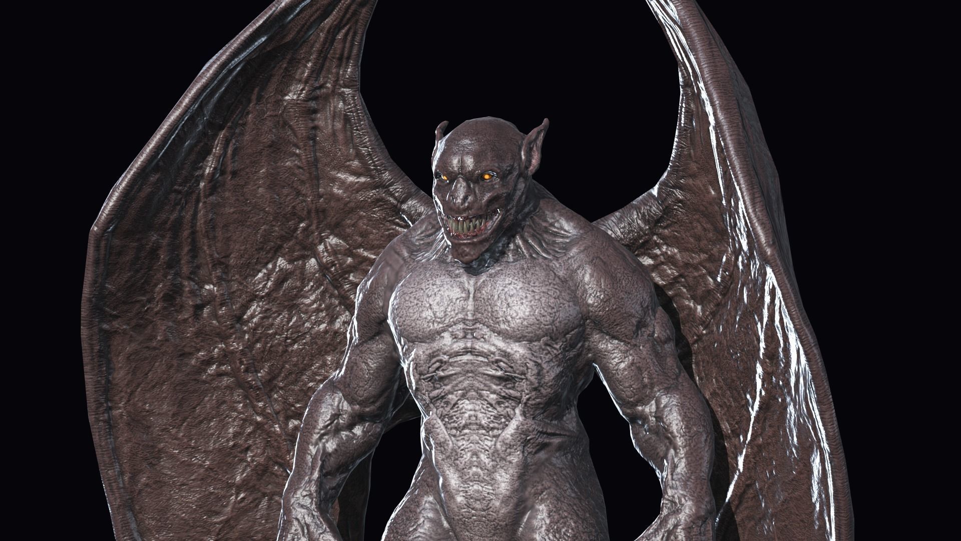Gargoyle Low-poly 3D model_9