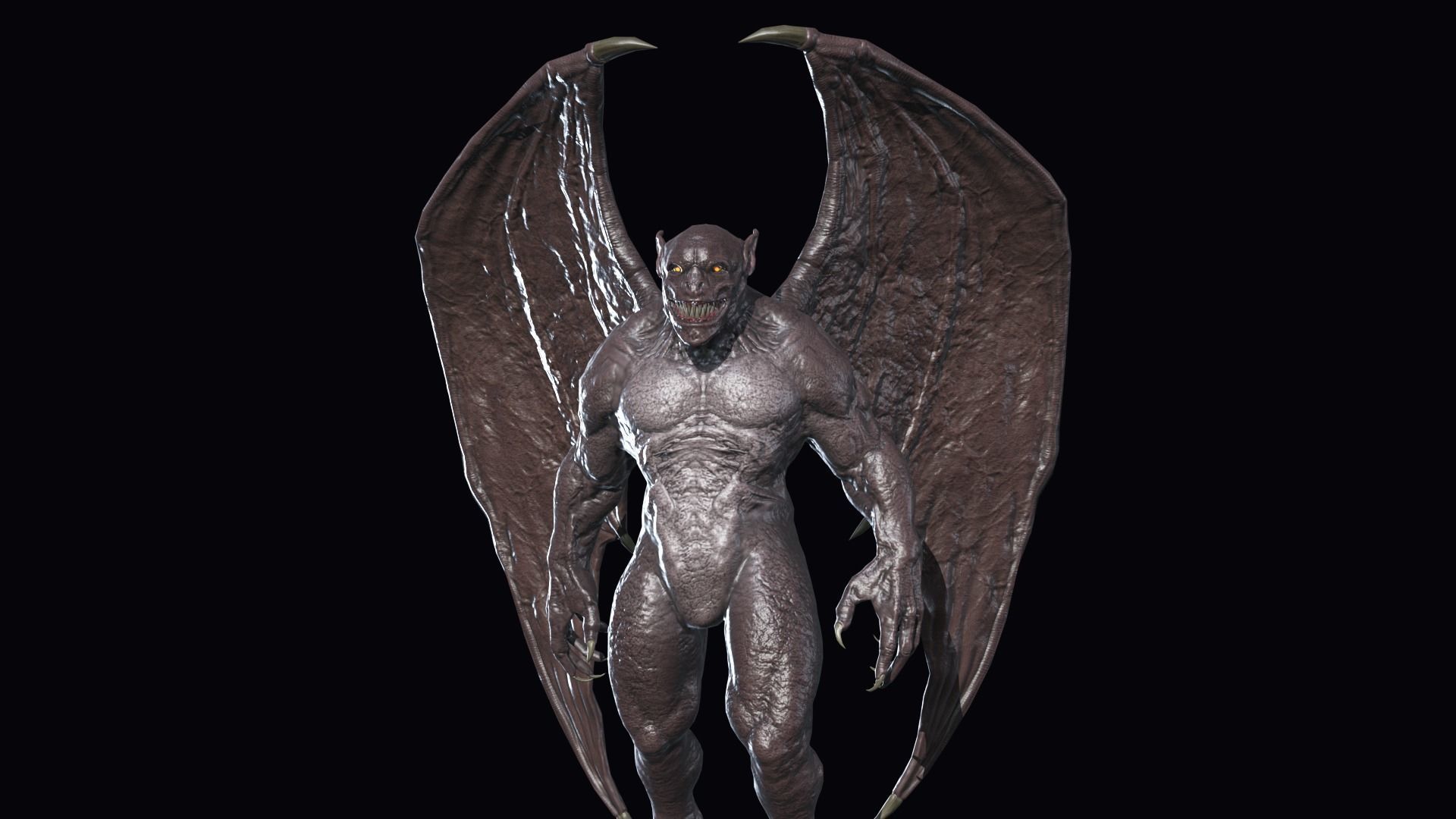 Gargoyle Low-poly 3D model_17