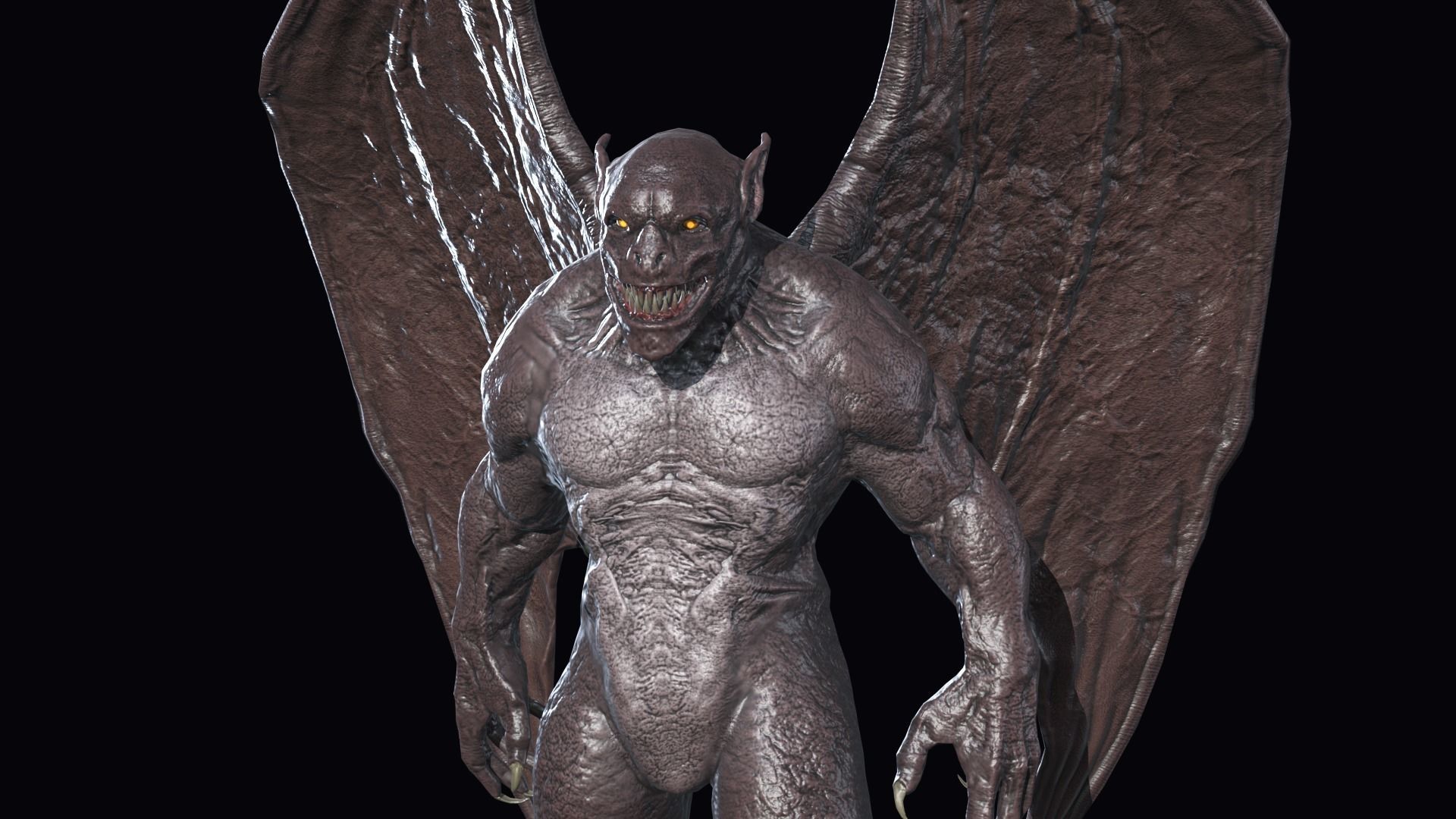 Gargoyle Low-poly 3D model_6