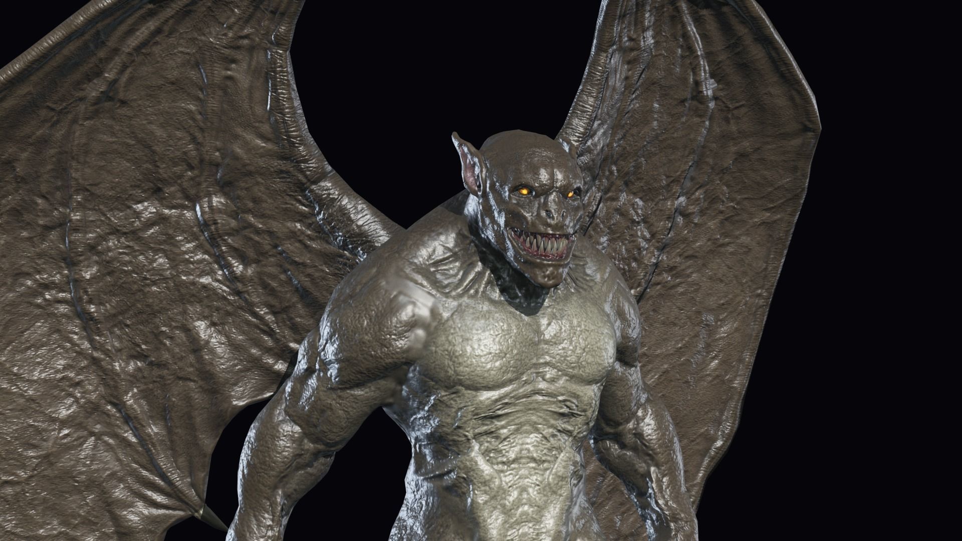 Gargoyle Low-poly 3D model_7