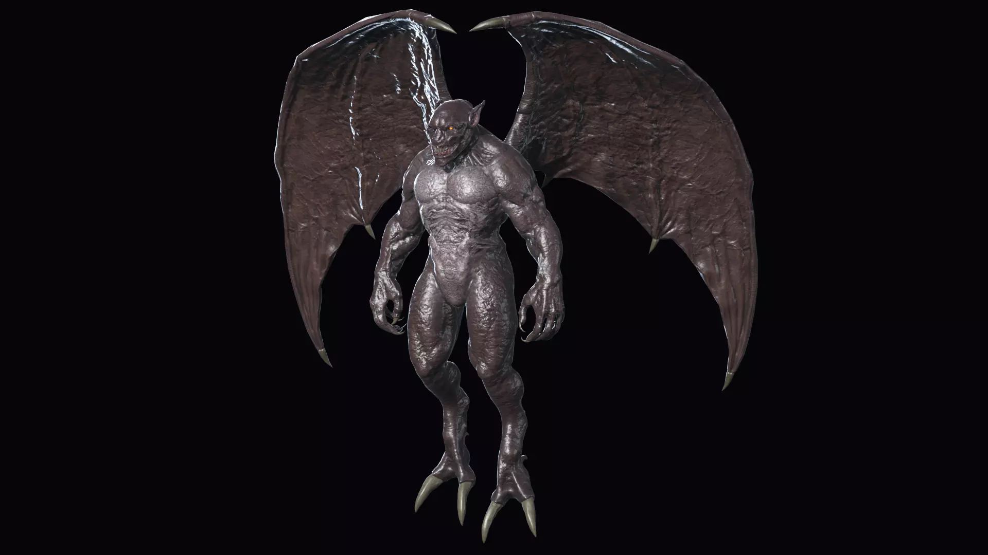 Gargoyle Low-poly 3D model_0