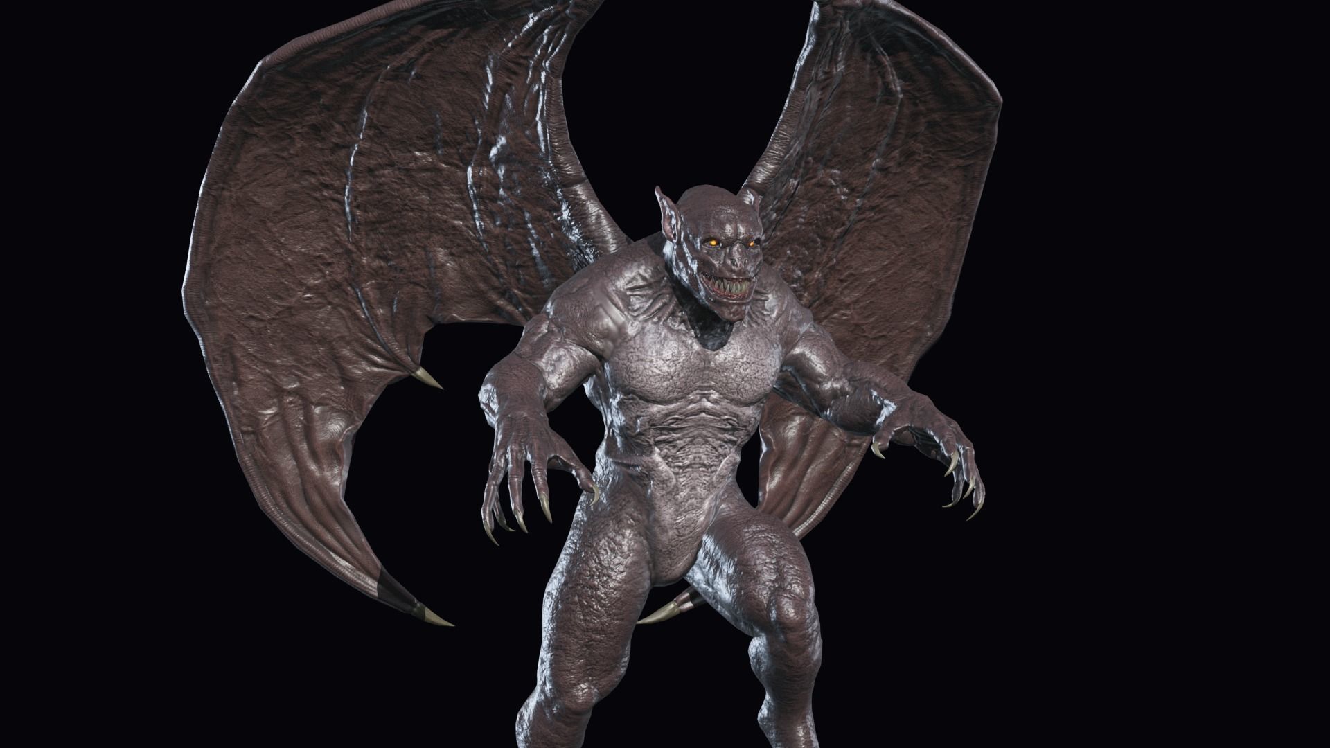 Gargoyle Low-poly 3D model_13