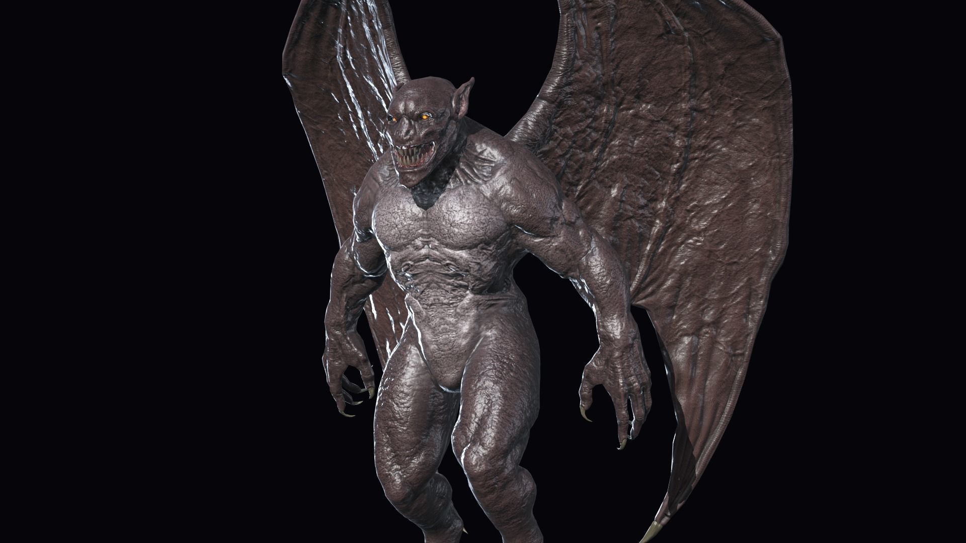 Gargoyle Low-poly 3D model_11