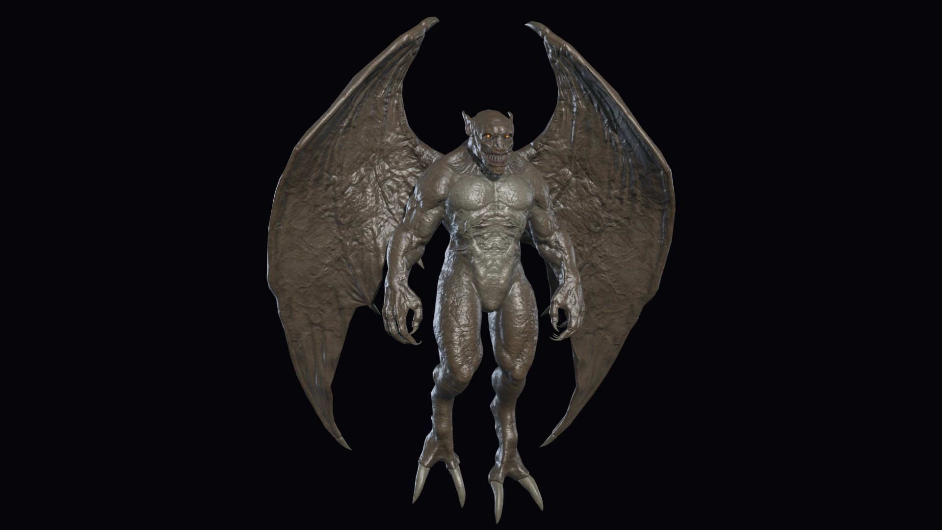 Gargoyle Low-poly 3D model_3