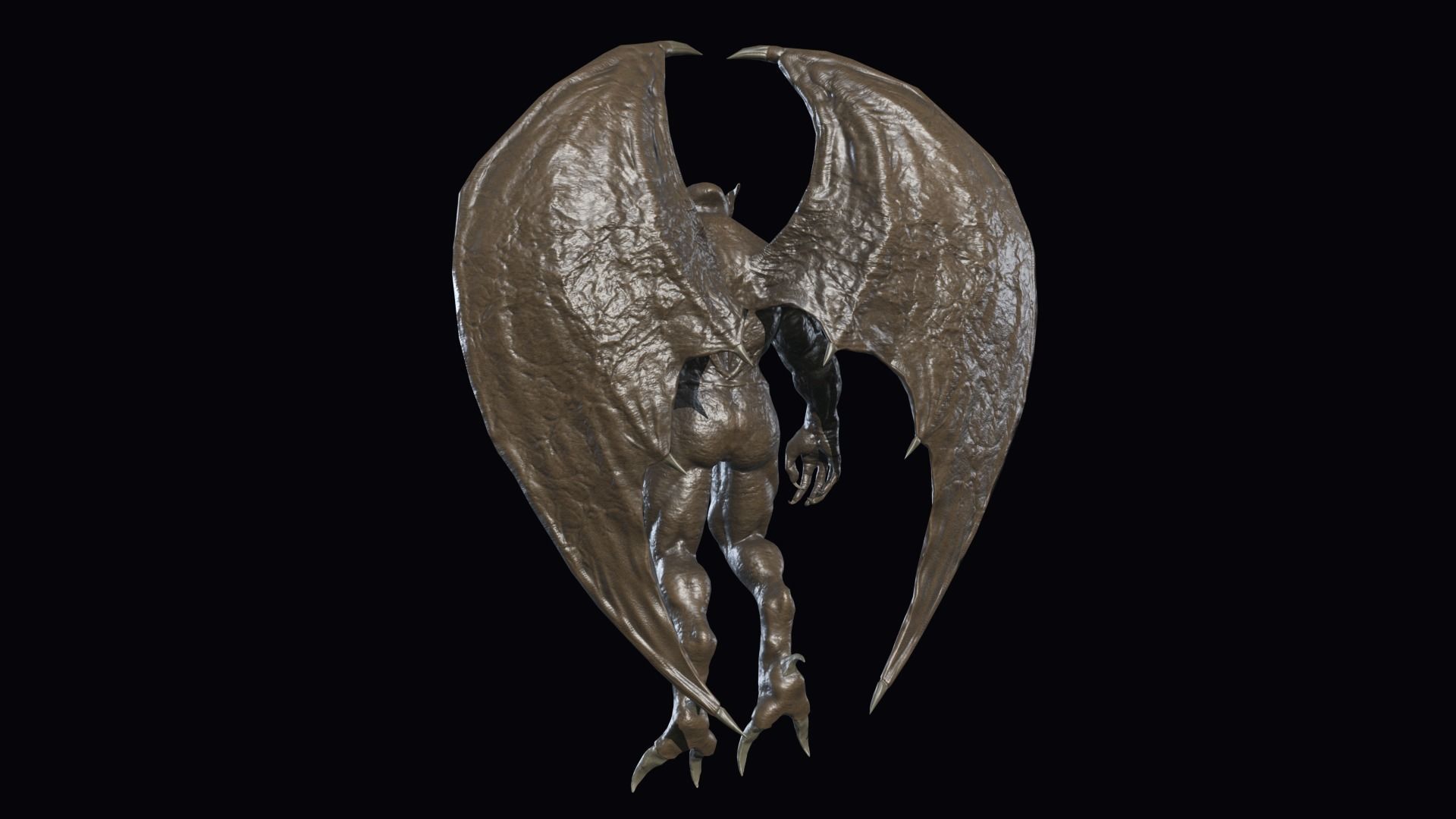 Gargoyle Low-poly 3D model_5