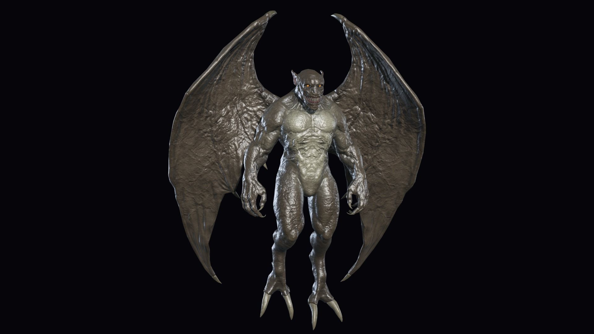 Gargoyle Low-poly 3D model_8