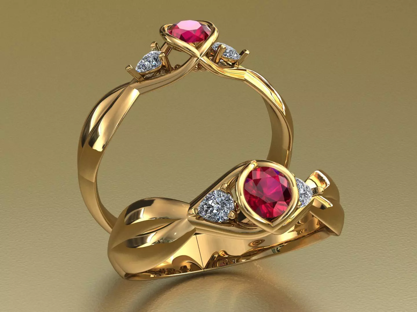 wedding-solitaire-ring 3D print model