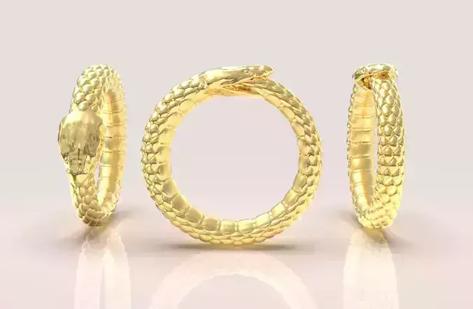 Anel Ouroboros - Snake Ring 3D print model