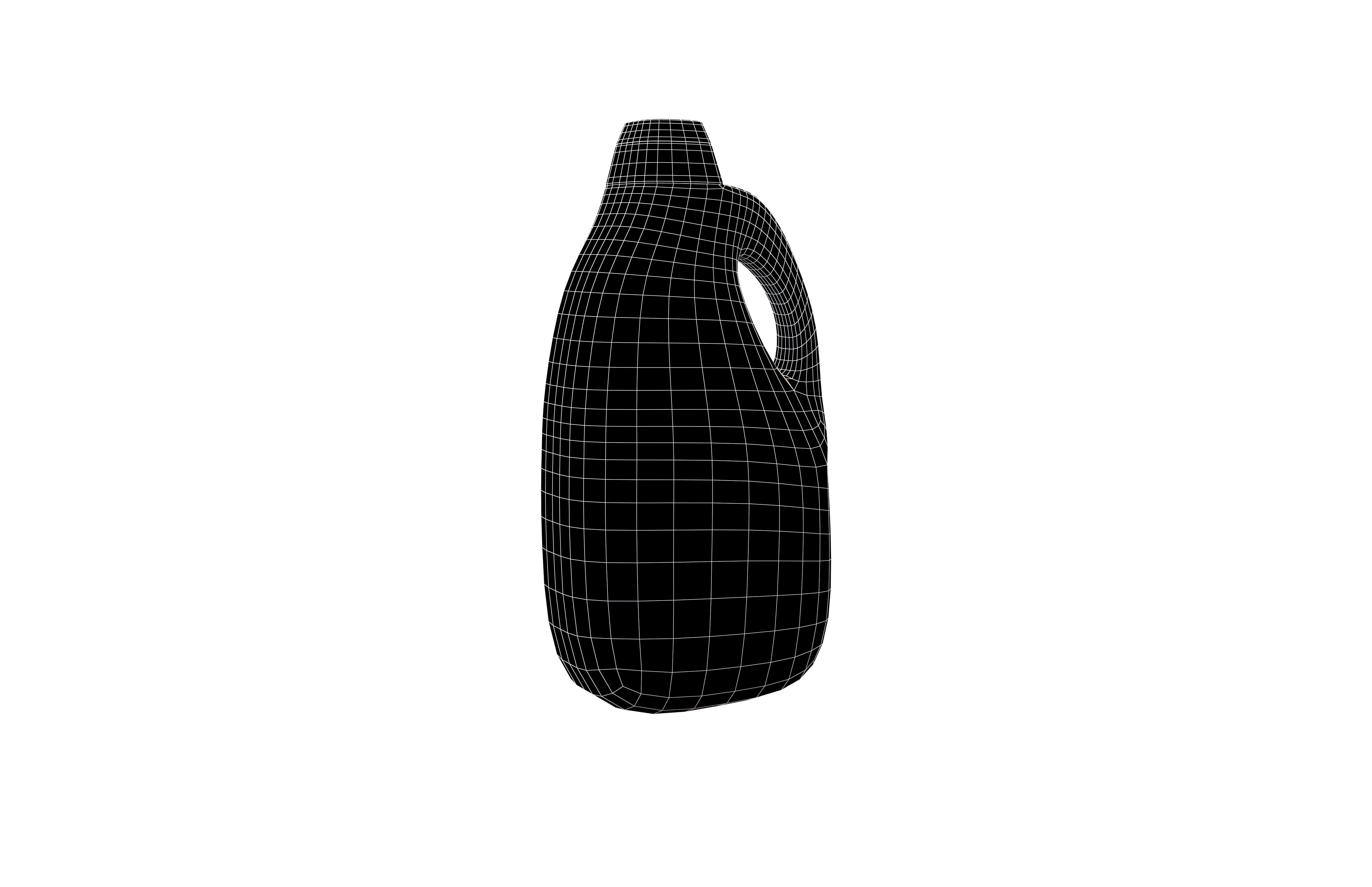 Detergent Bottle V1 004 Low-poly 3D model_5