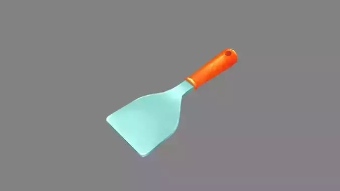 Cartoon spatula Low-poly 3D model