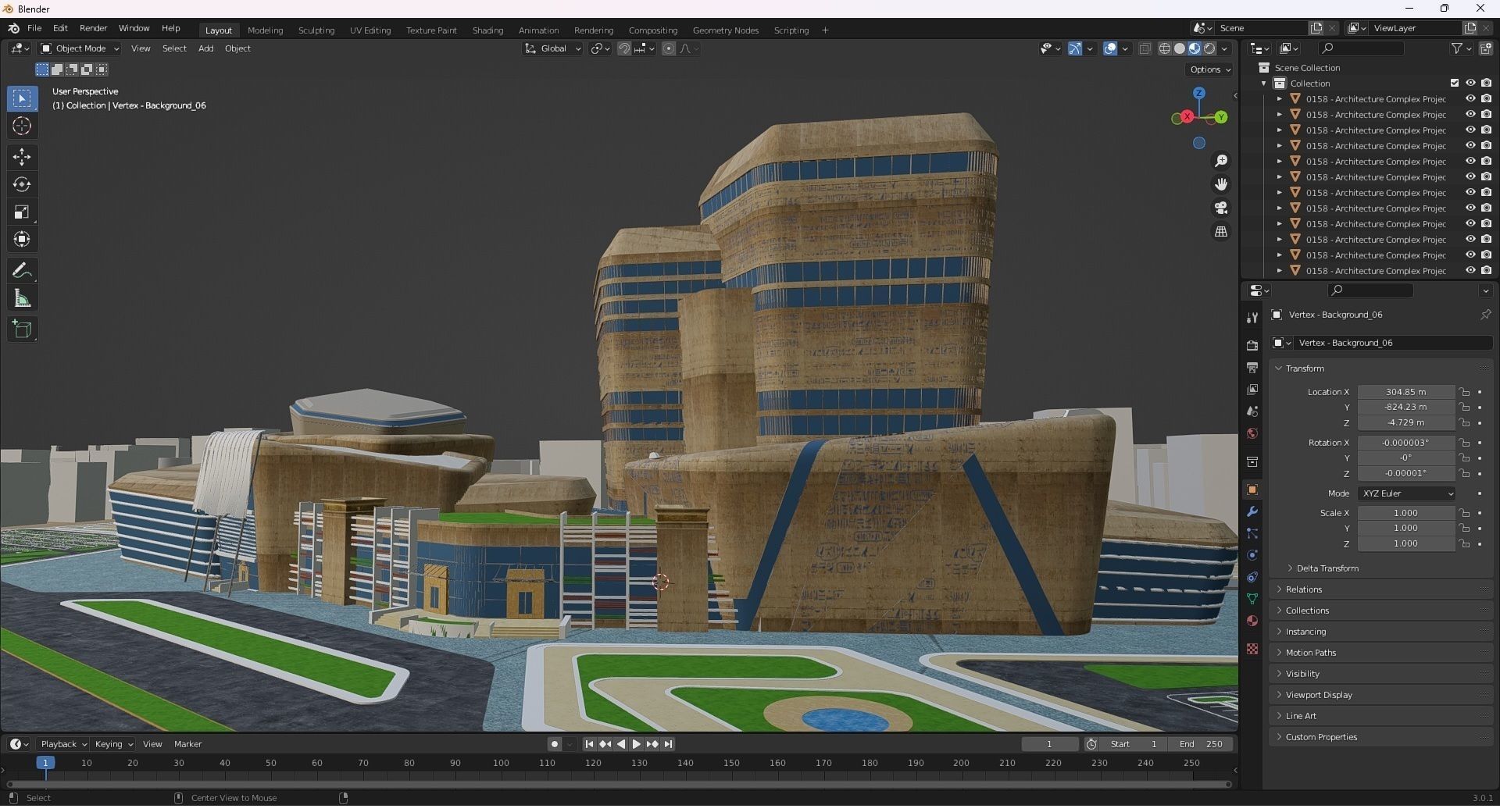 0158 - Architecture Complex Project 3D model_32