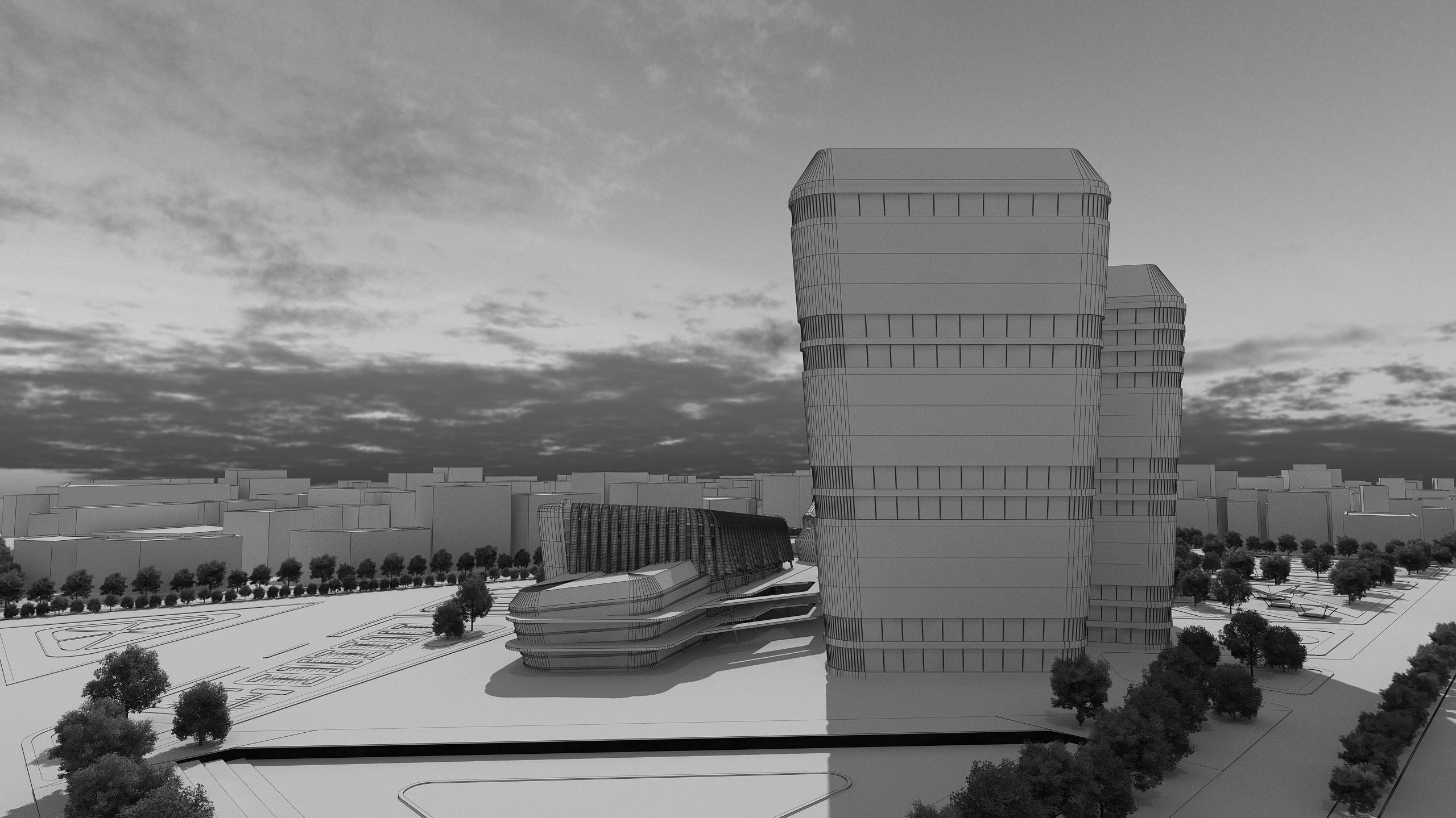 0158 - Architecture Complex Project 3D model | CGTrader