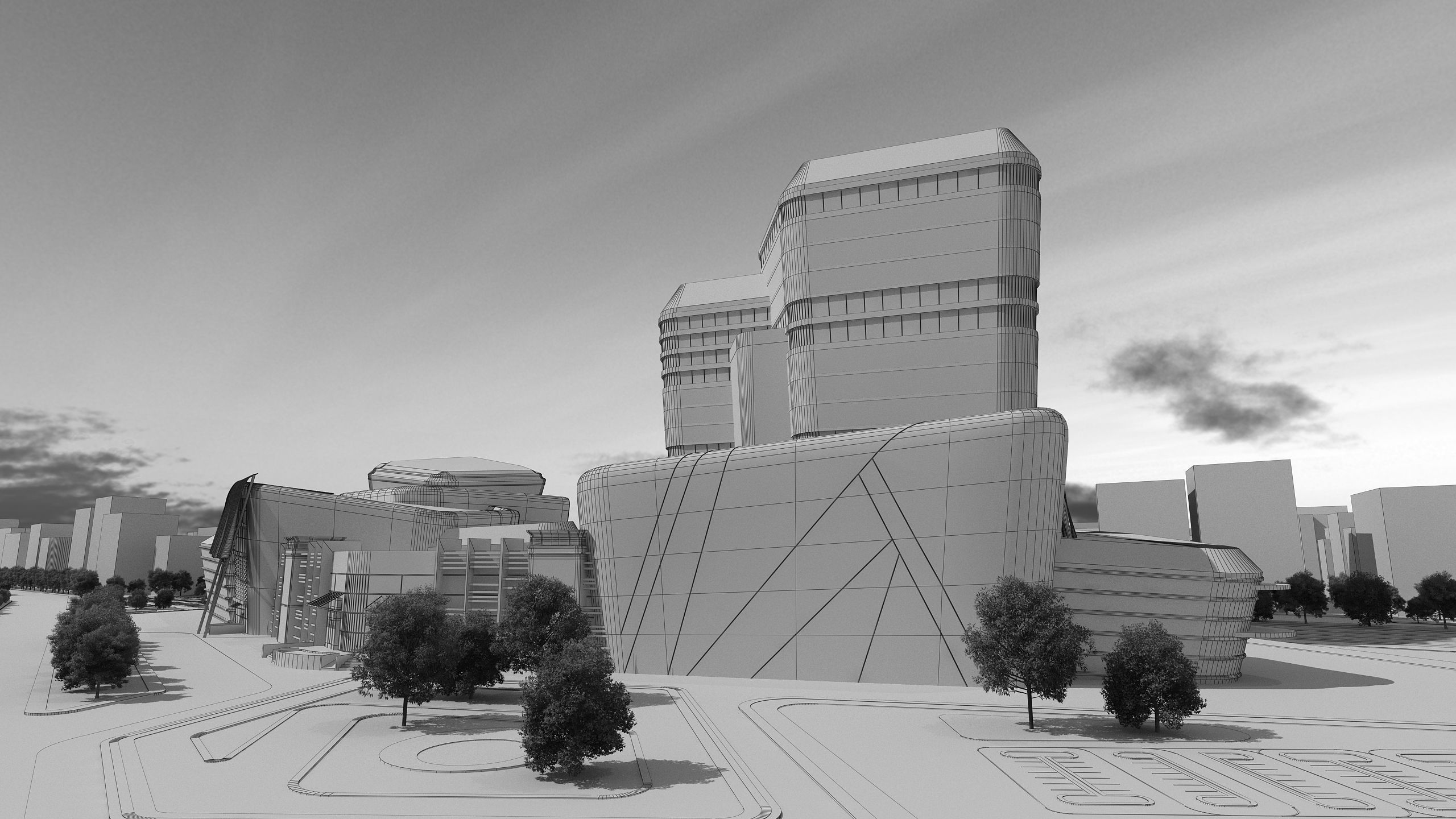 0158 - Architecture Complex Project 3D model_22