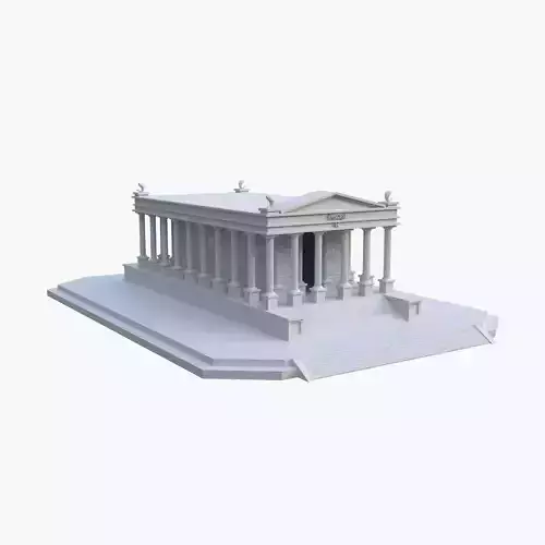 PISCIS TEMPLE - Templo de Piscis - Pisces - Low poly