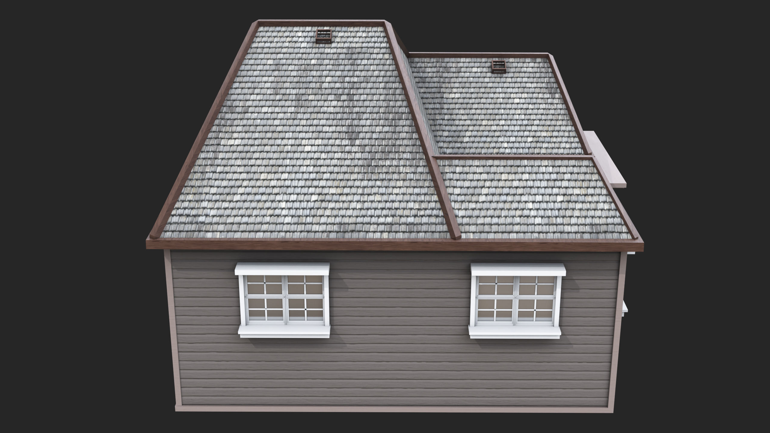 House 02 All PBR Unity UE Textures Included Low-poly 3D model_3