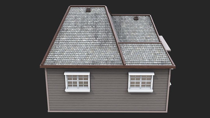 House 02 All PBR Unity UE Textures Included Low-poly 3D model 4