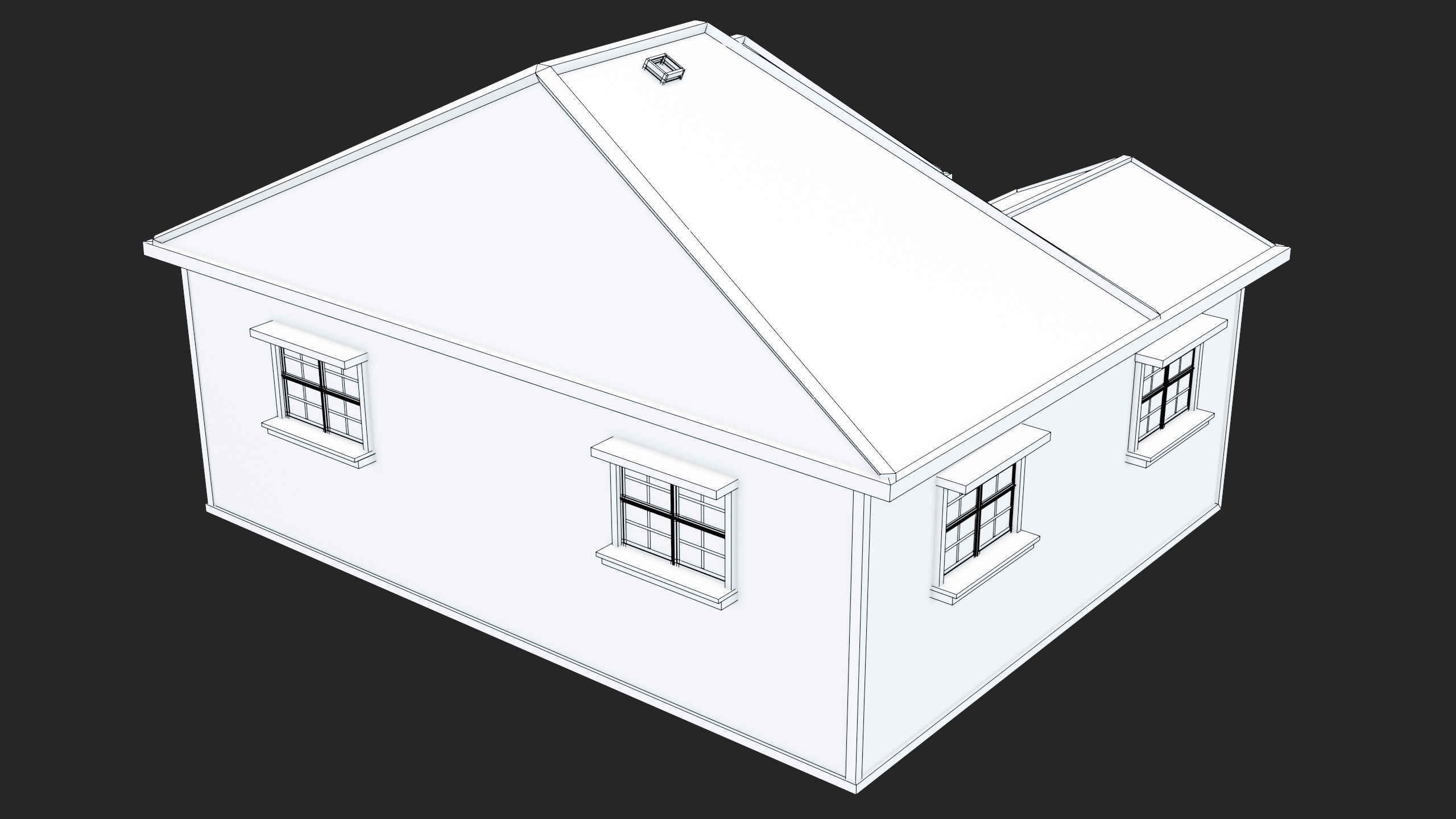 House 02 All PBR Unity UE Textures Included Low-poly 3D model_19