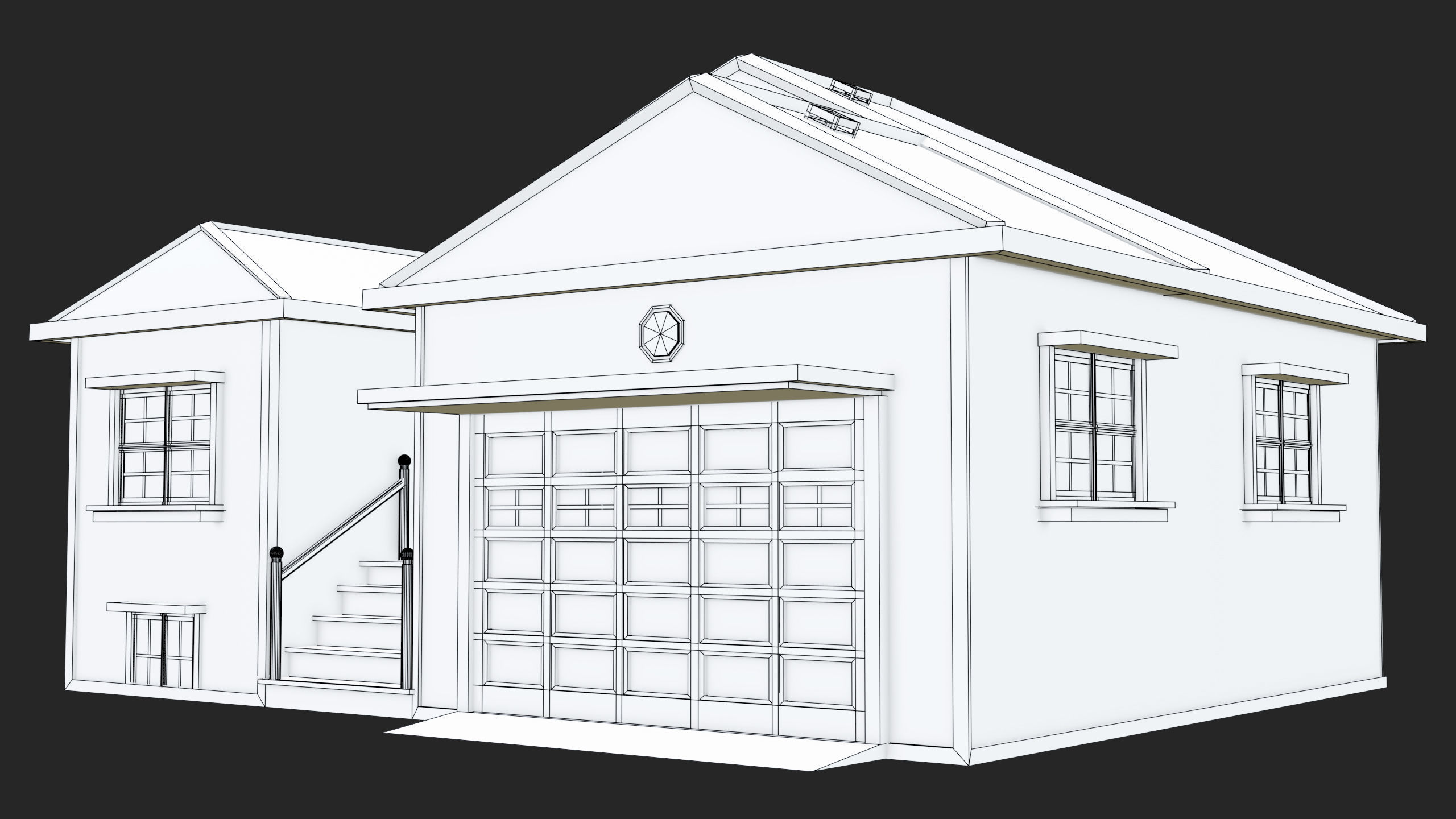 House 02 All PBR Unity UE Textures Included Low-poly 3D model_30