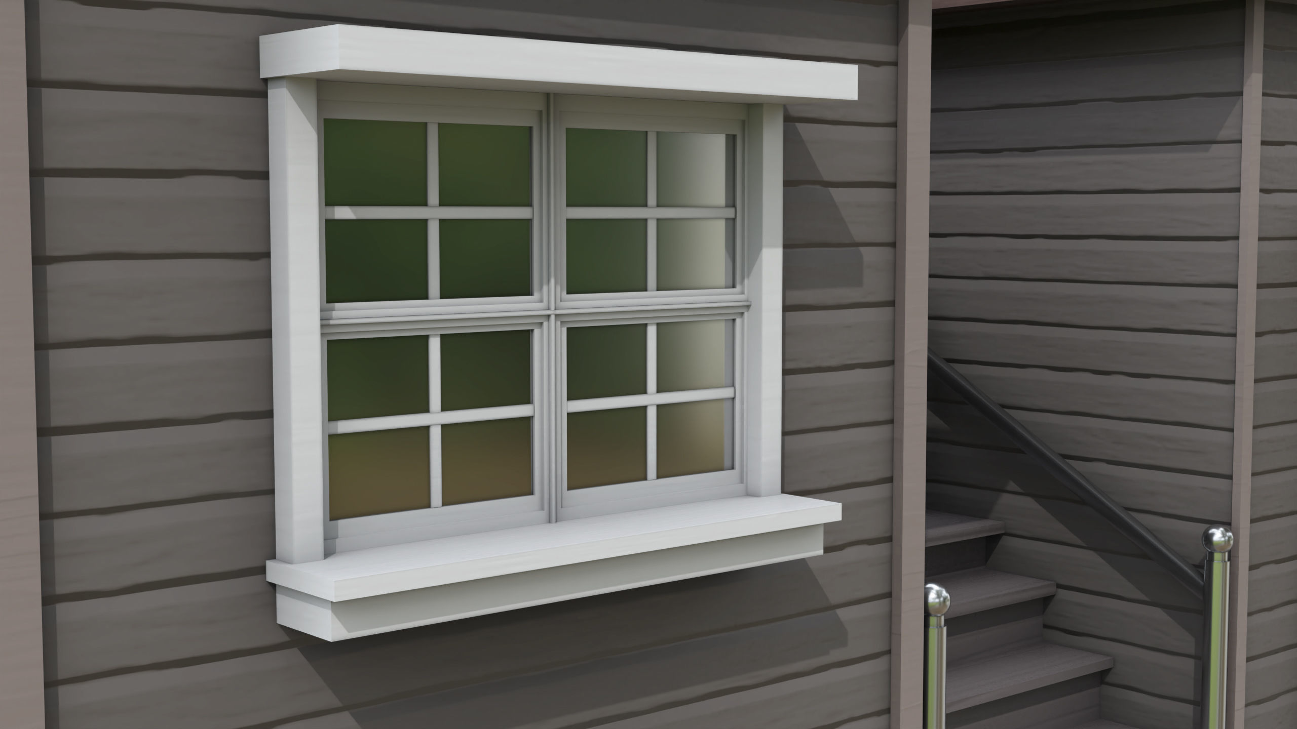 House 02 All PBR Unity UE Textures Included Low-poly 3D model_11