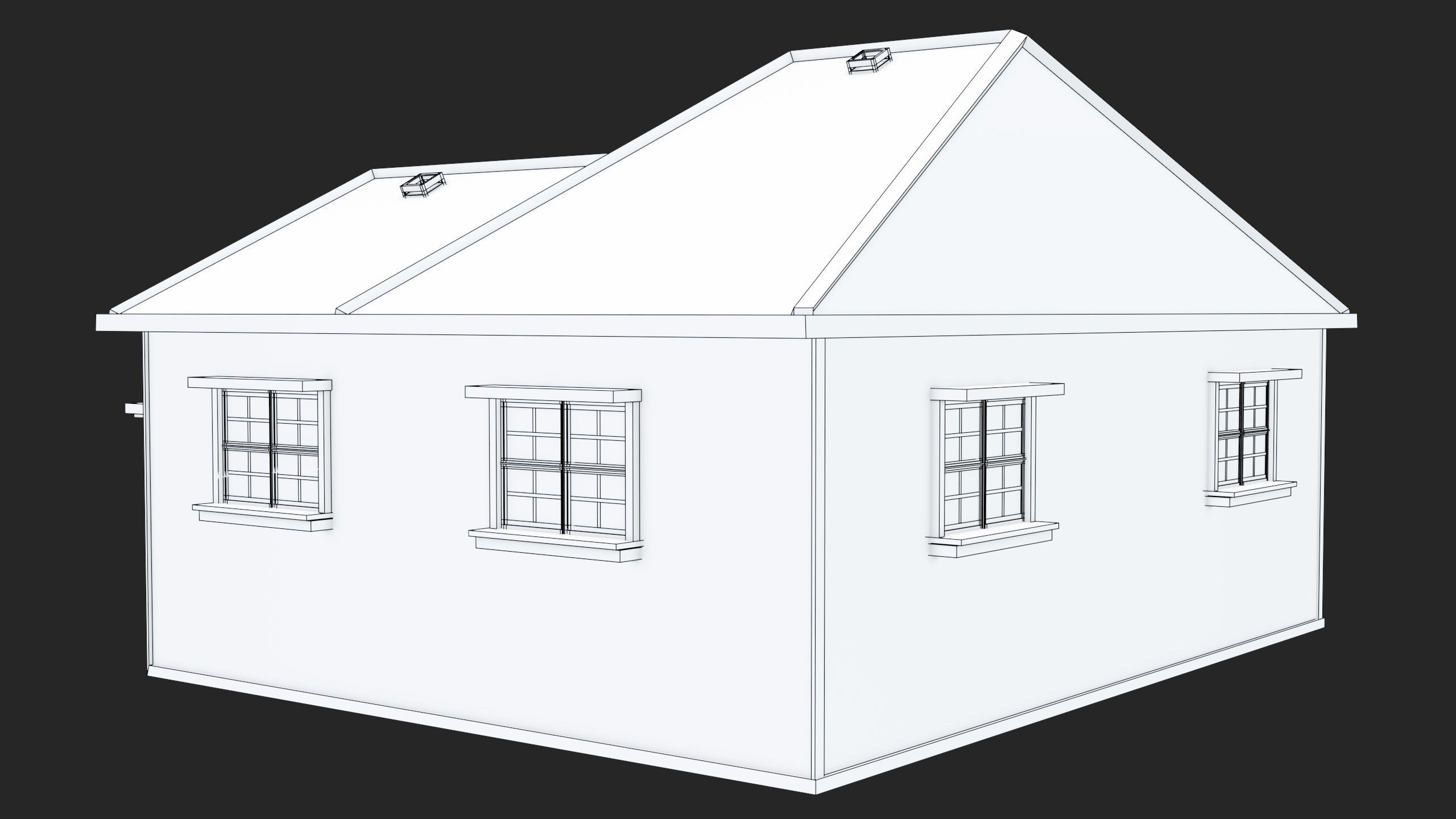 House 02 All PBR Unity UE Textures Included Low-poly 3D model_21