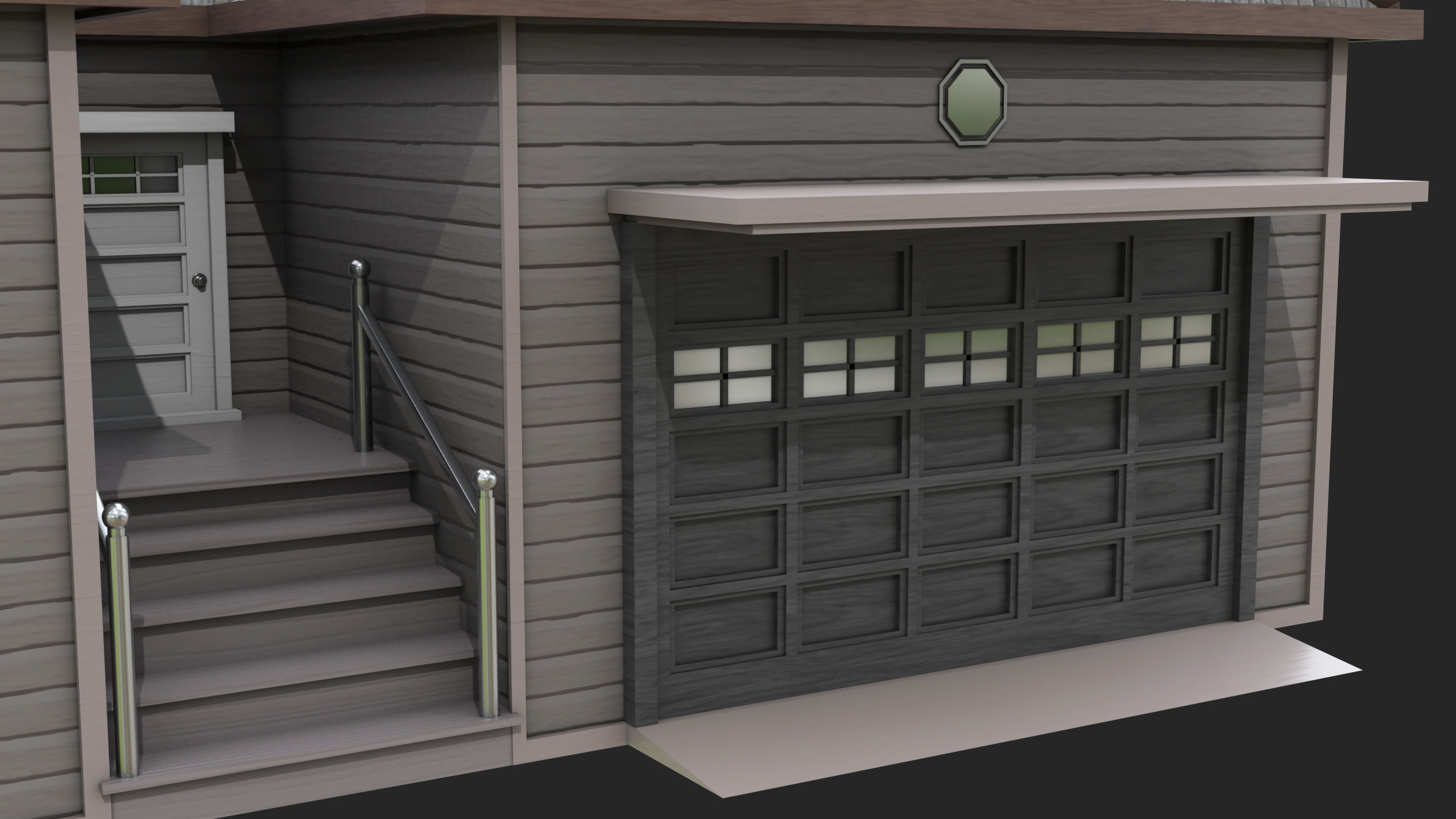 House 02 All PBR Unity UE Textures Included Low-poly 3D model_10