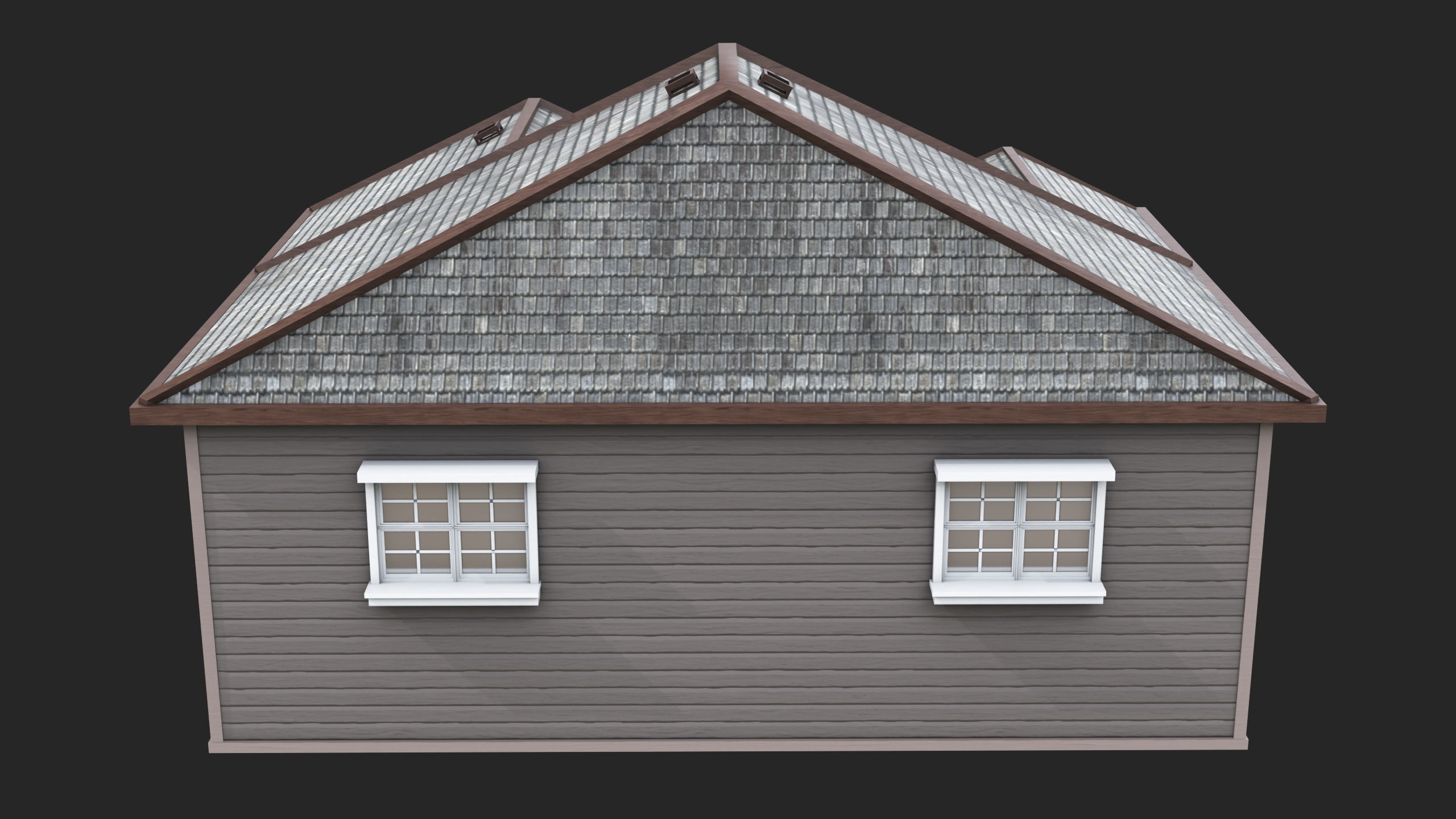 House 02 All PBR Unity UE Textures Included Low-poly 3D model_5